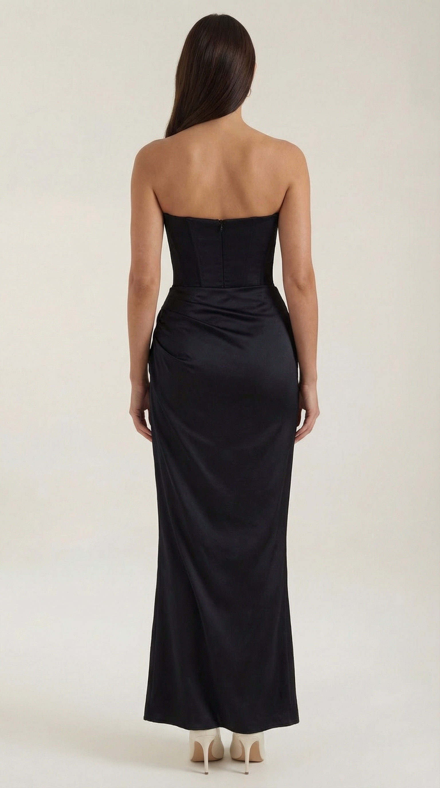Abito Lungo Donna con Corsetto Bustier da Gala Elegante