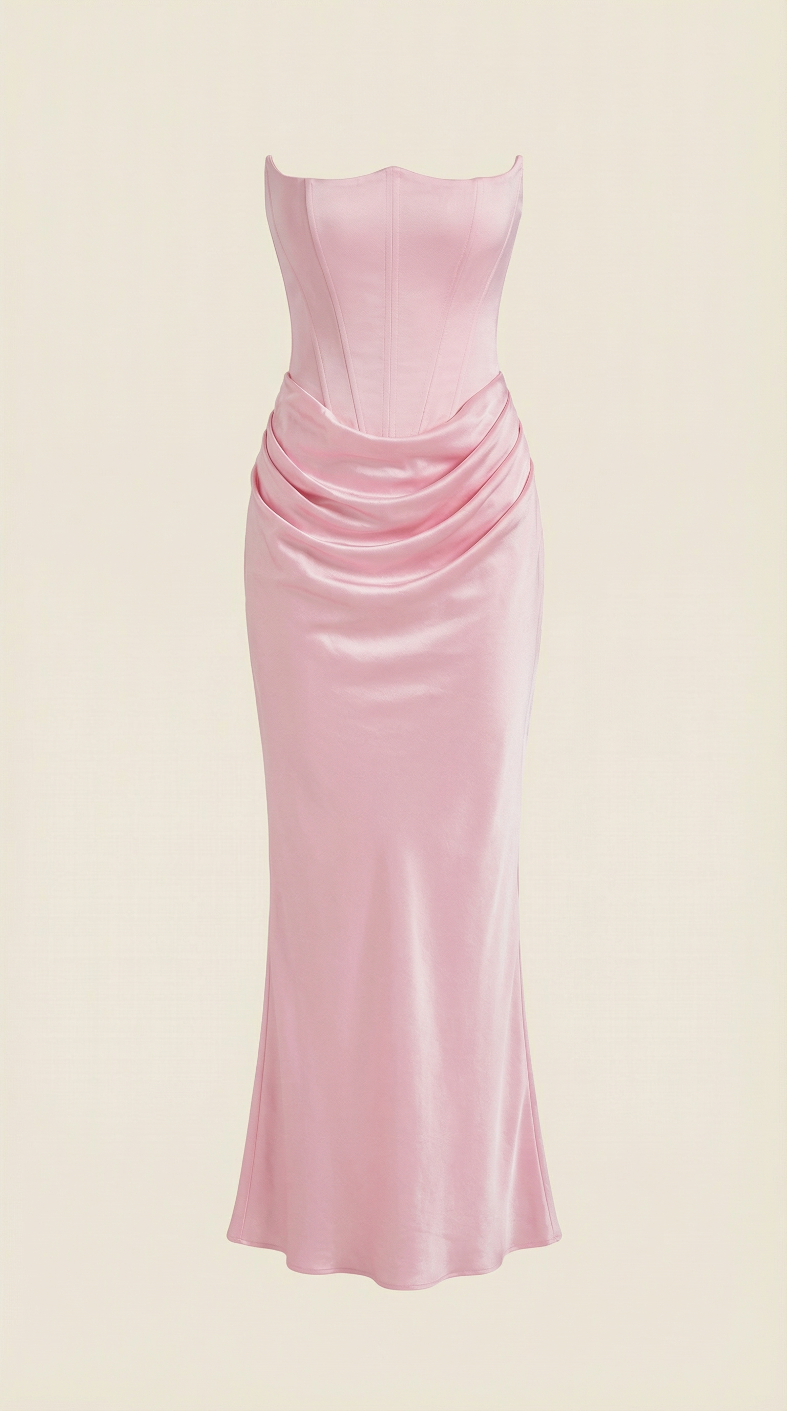 Abito Lungo Donna con Corsetto Bustier da Gala Elegante