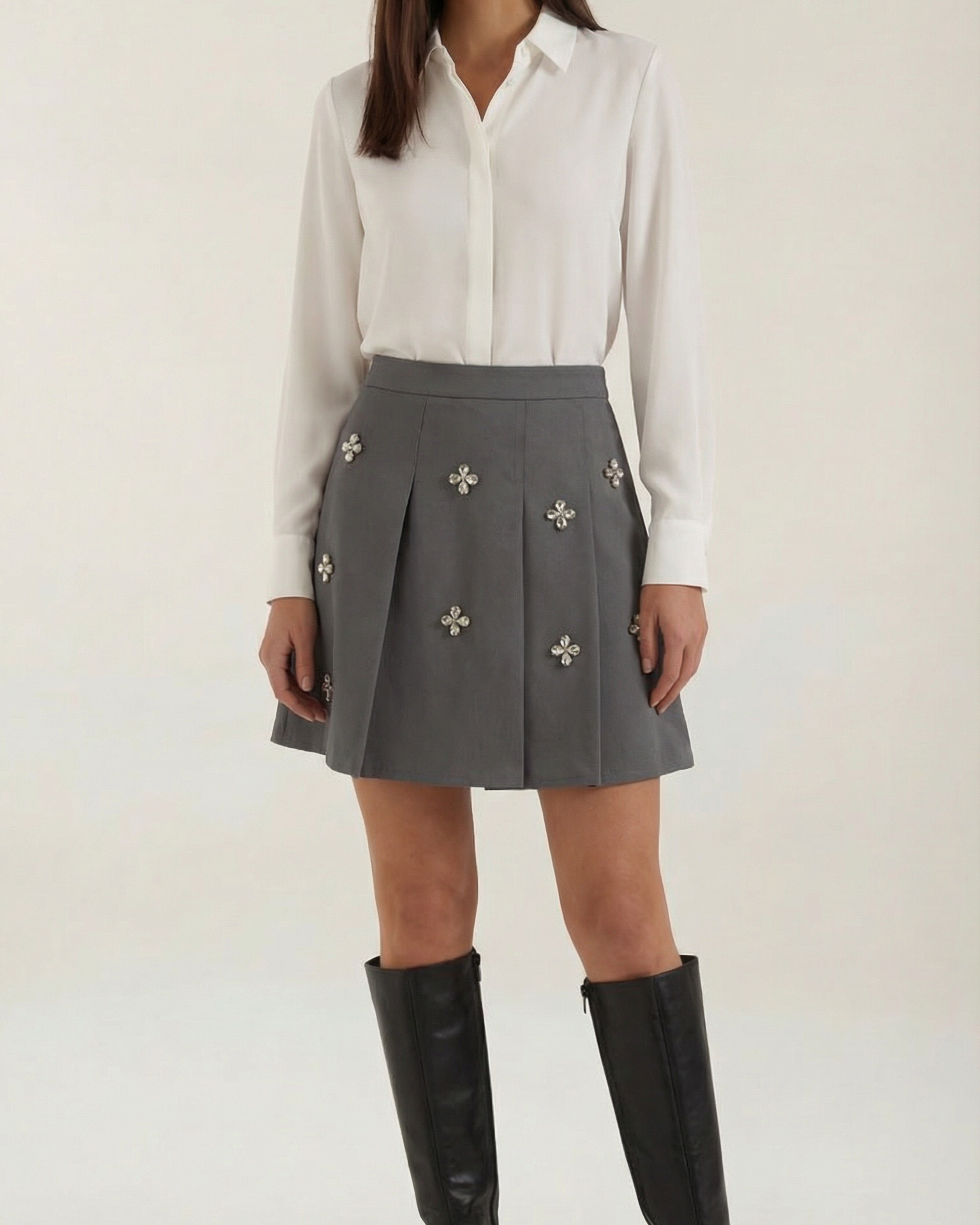Gonna Donna in Maglia con Margherite Linea a Linea A