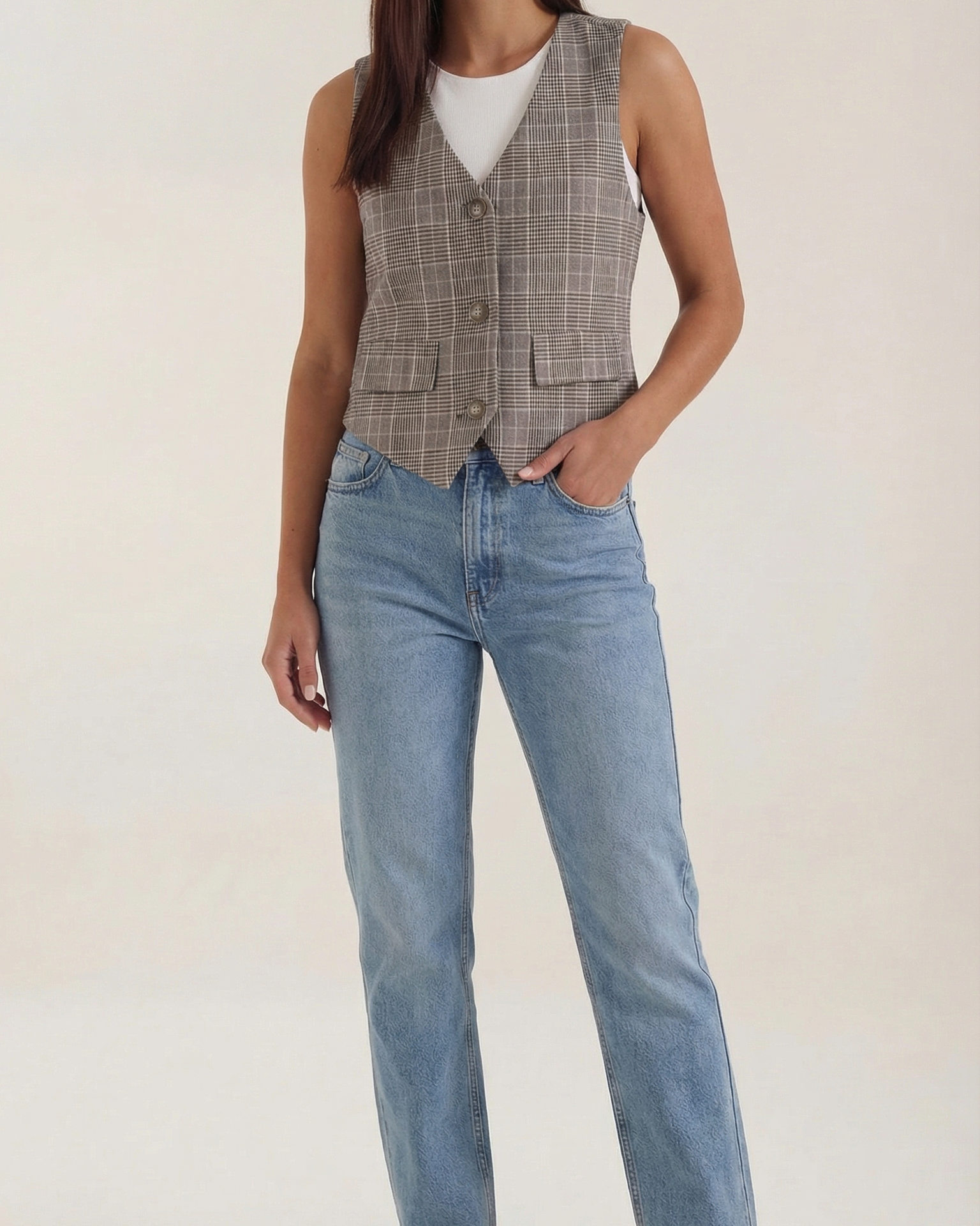 Gilet Donna Monopetto Sartoriale Tessuto di Alta Qualità