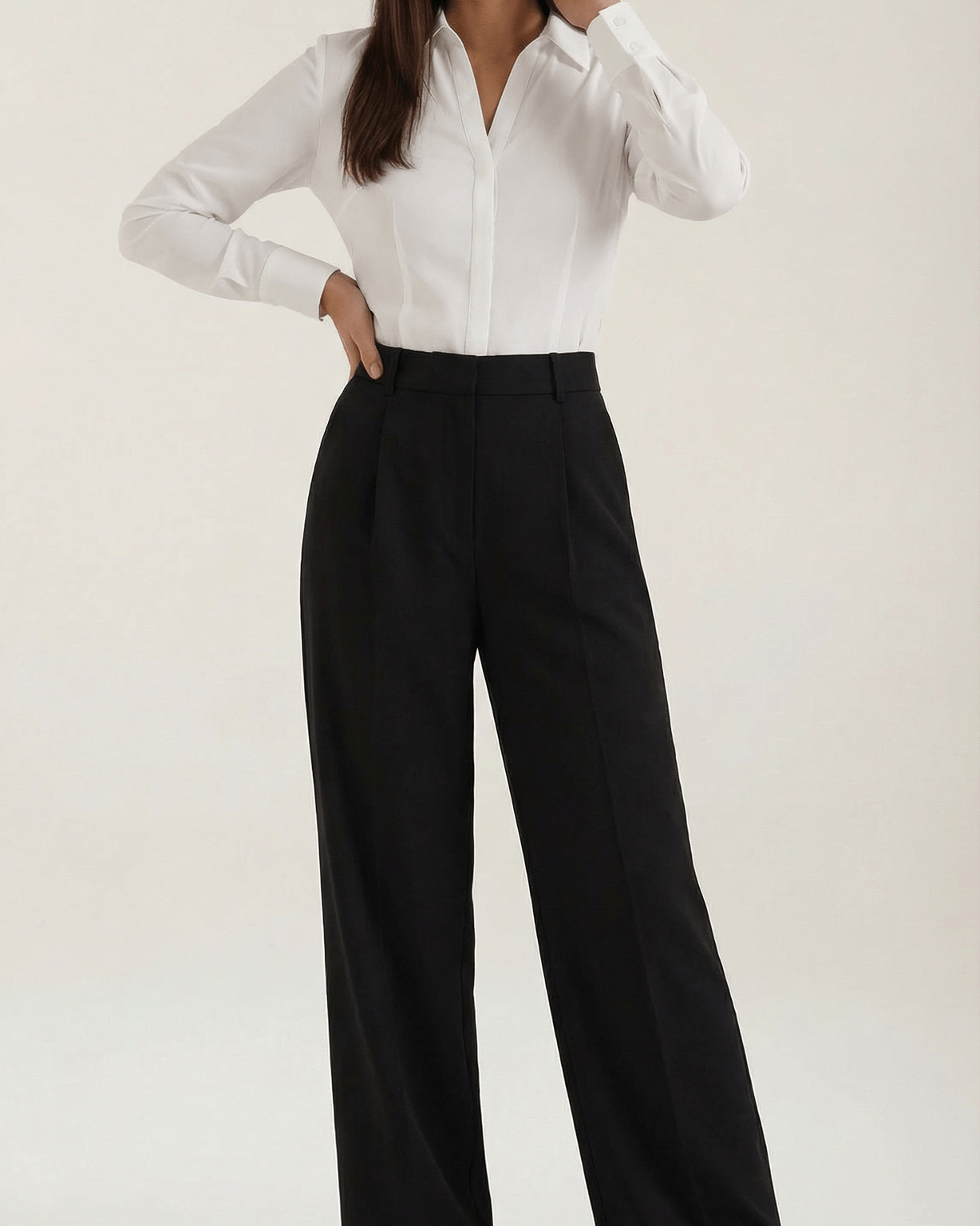 Aurazio Pantaloni a Gamba Larga da Donna