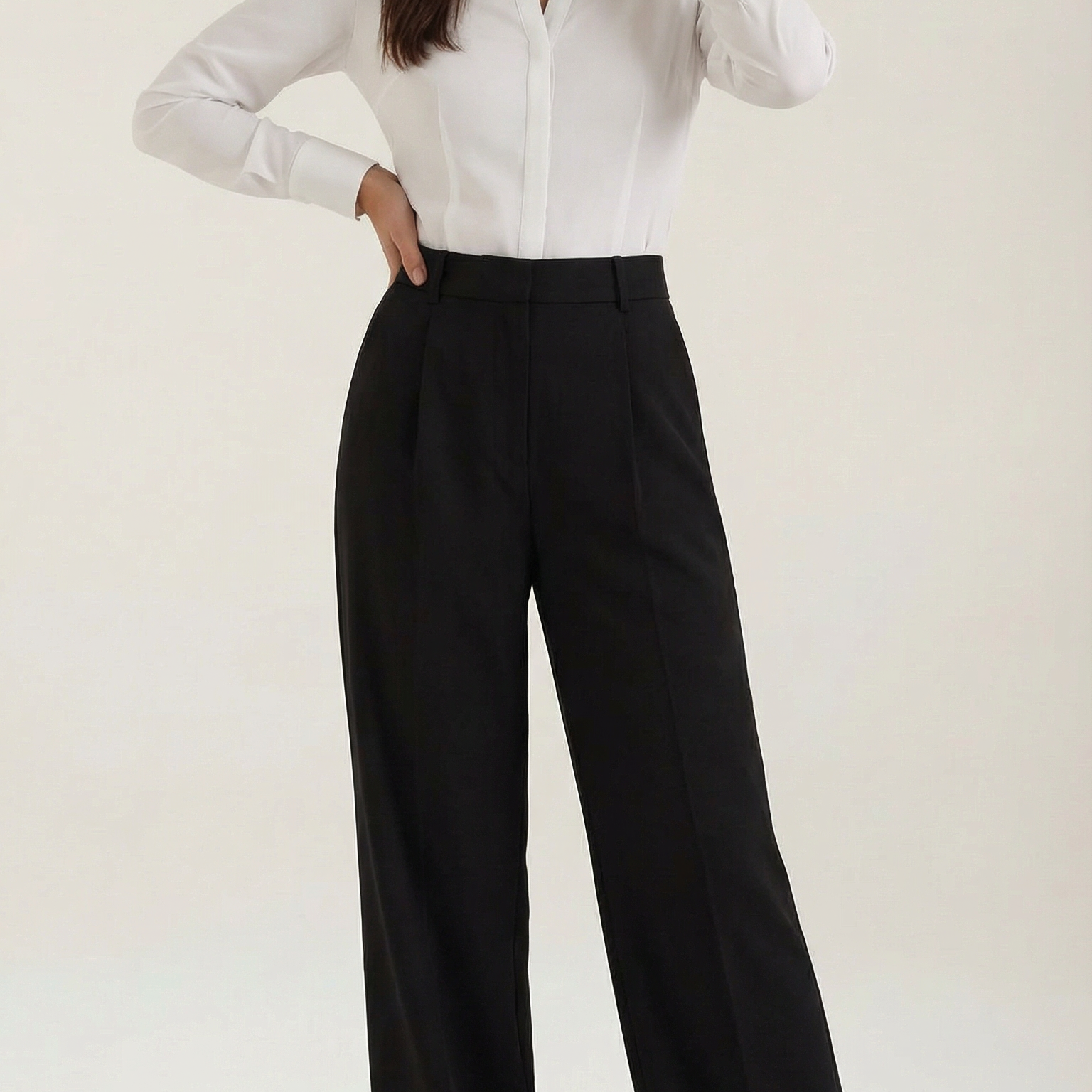 Aurazio Pantaloni a Gamba Larga da Donna