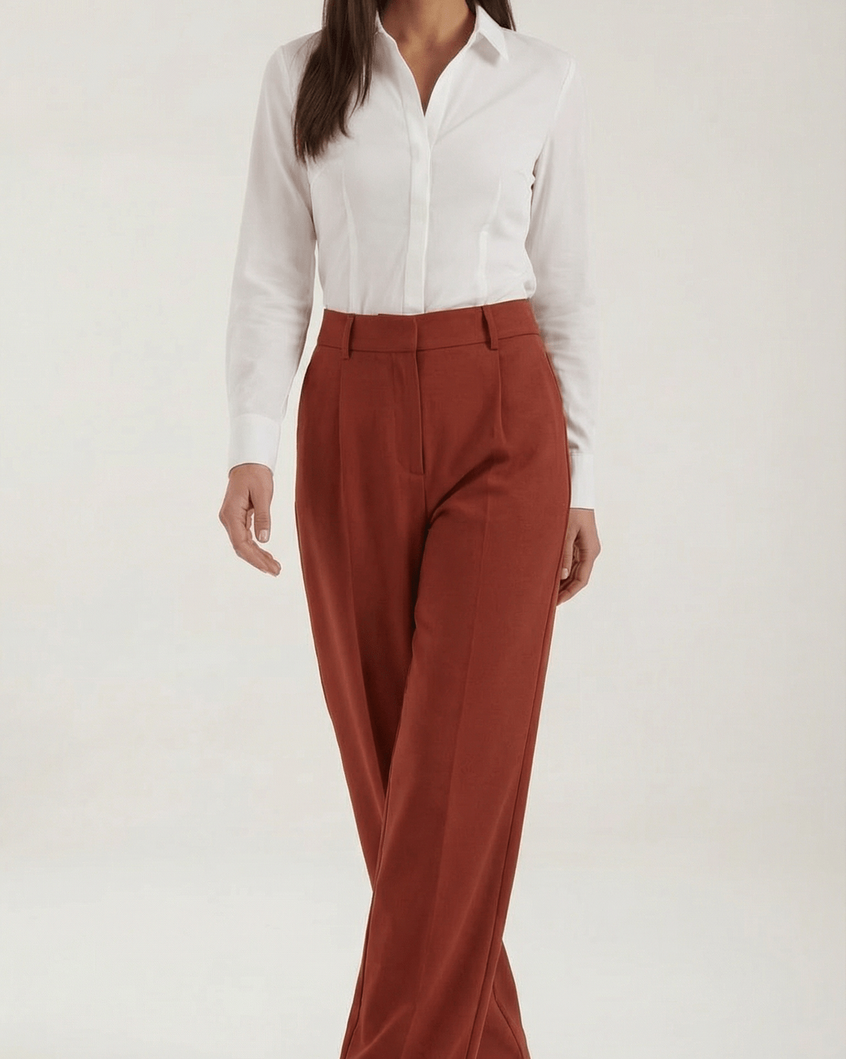 Aurazio Pantaloni a Gamba Larga da Donna