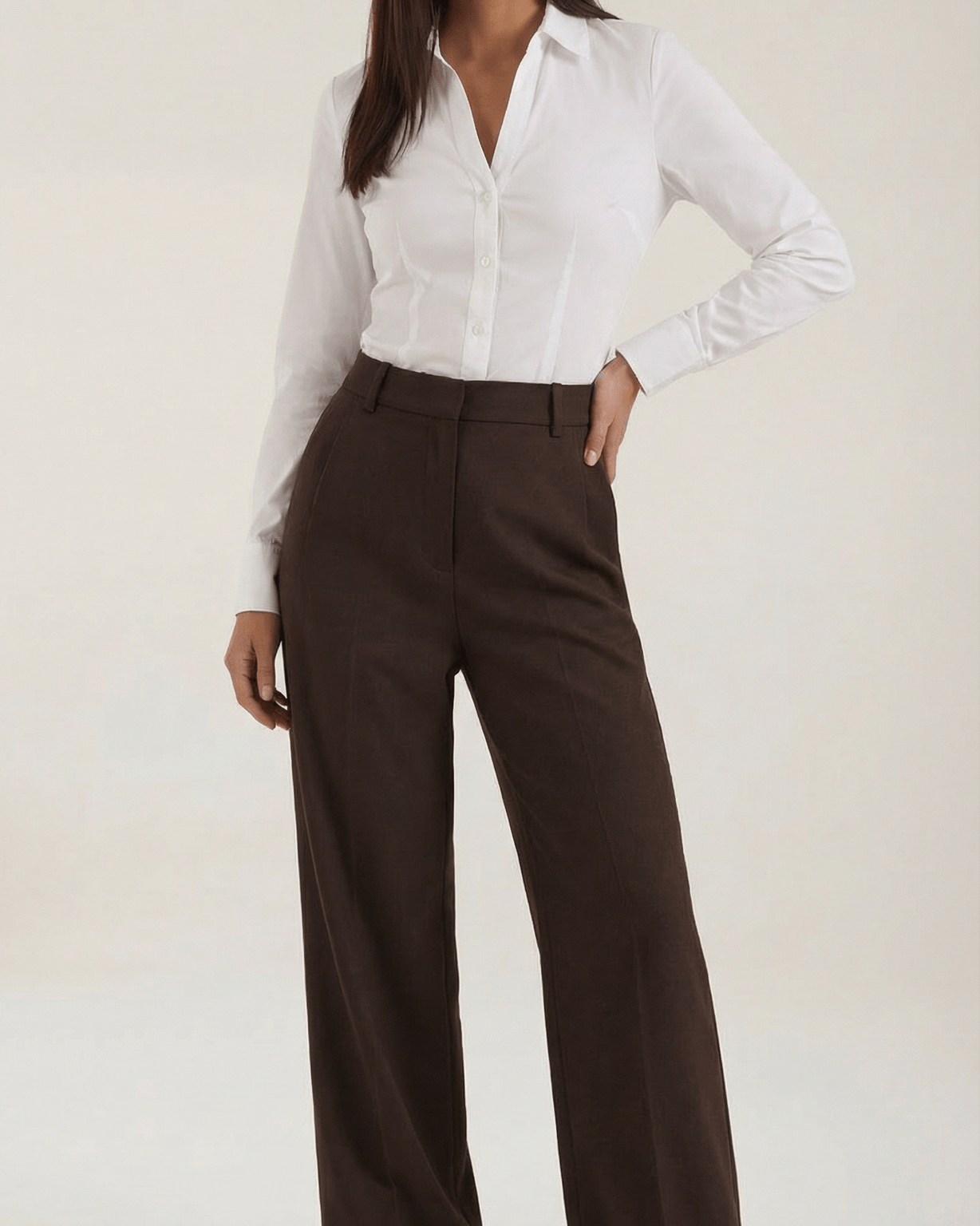 Aurazio Pantaloni a Gamba Larga da Donna