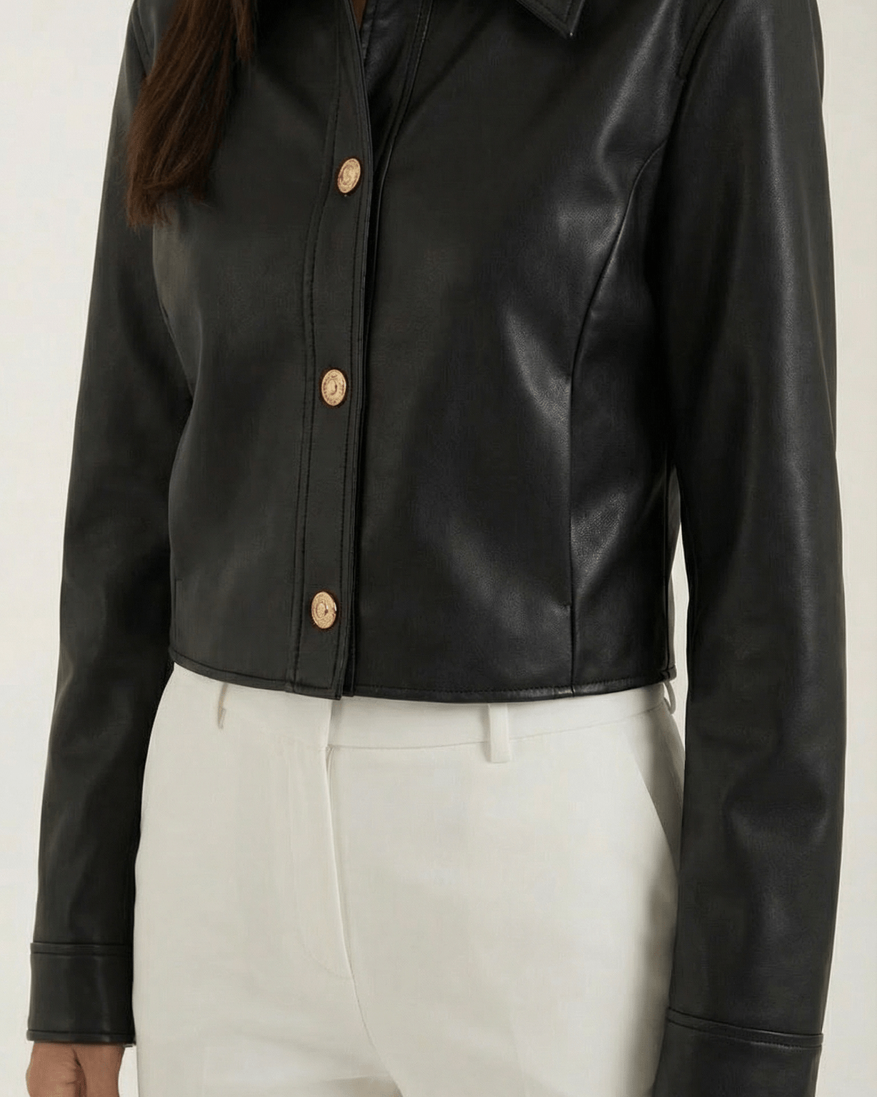 Aurazio Giacca di Ecopelle Corta da Donna