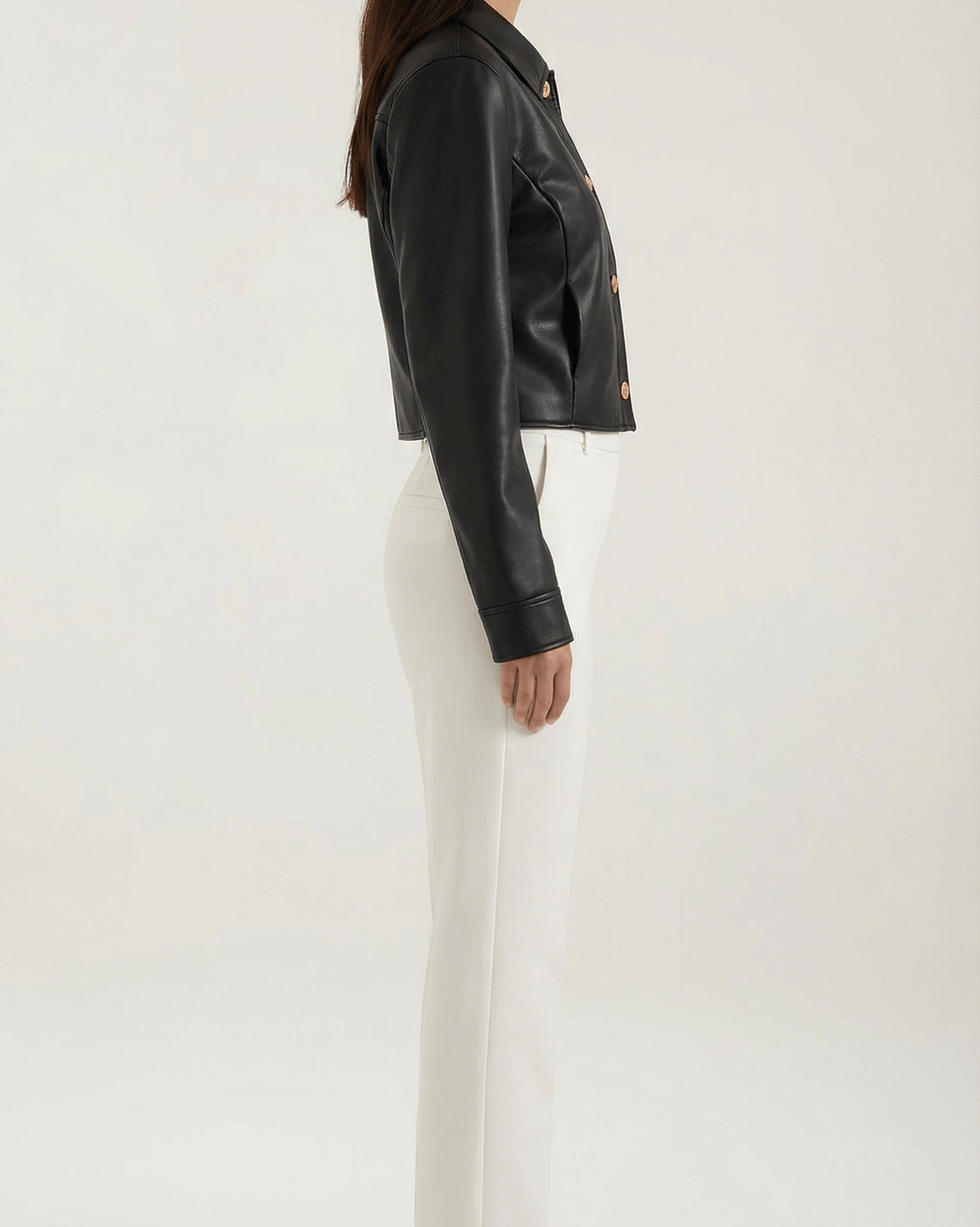 Aurazio Giacca di Ecopelle Corta da Donna