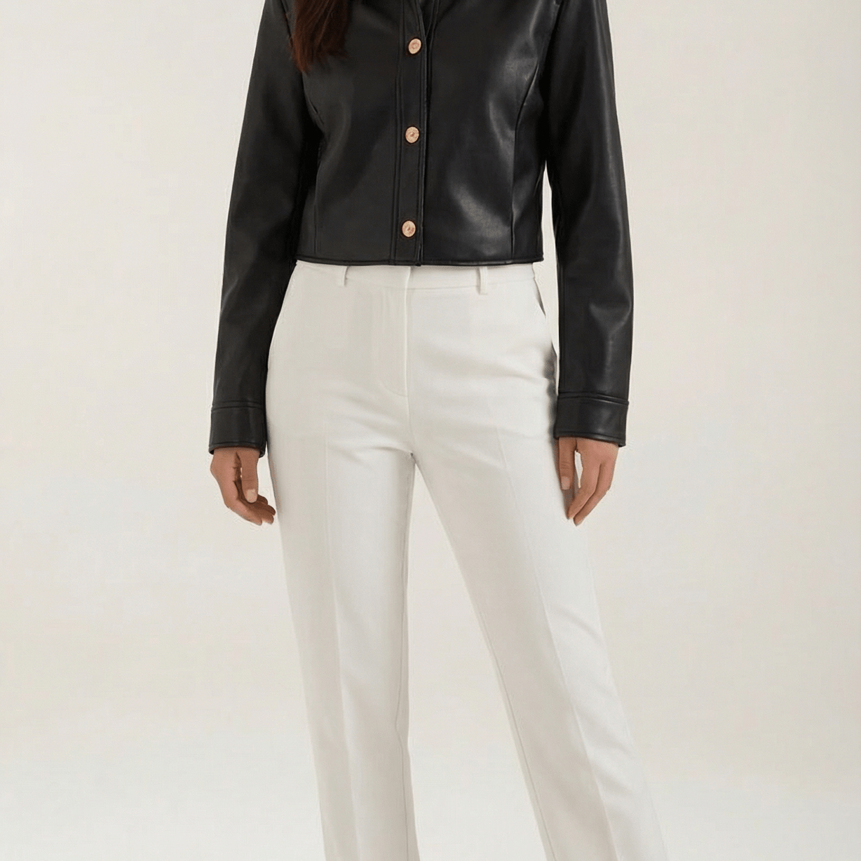 Aurazio Giacca di Ecopelle Corta da Donna