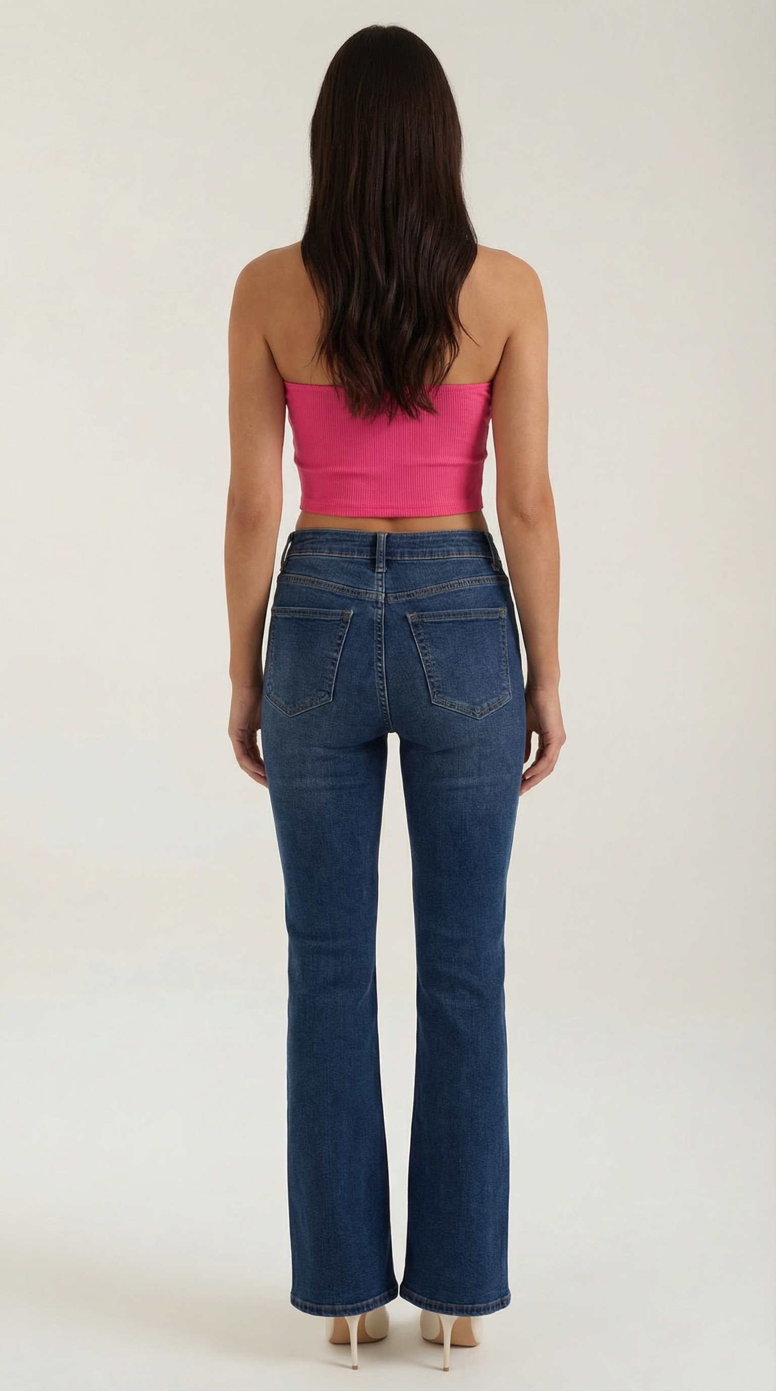 Canotta Donna Senza Spalline a Coste Bustier Aderente