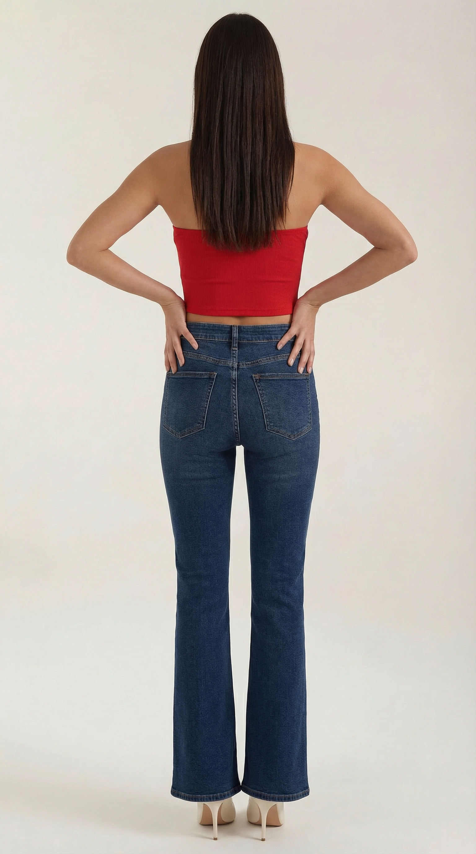Canotta Donna Senza Spalline a Coste Bustier Aderente