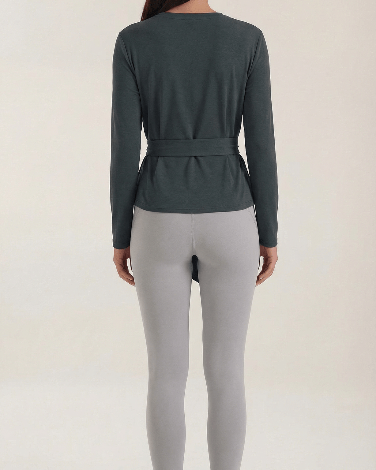 Aurazio Top Manica Lunga con Nodo Vita per Donna