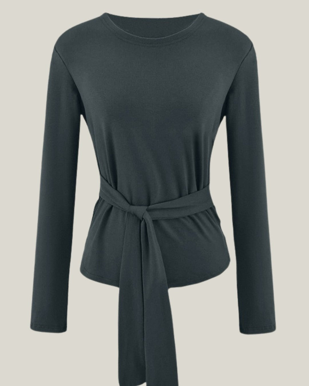 Aurazio Top Manica Lunga con Nodo Vita per Donna