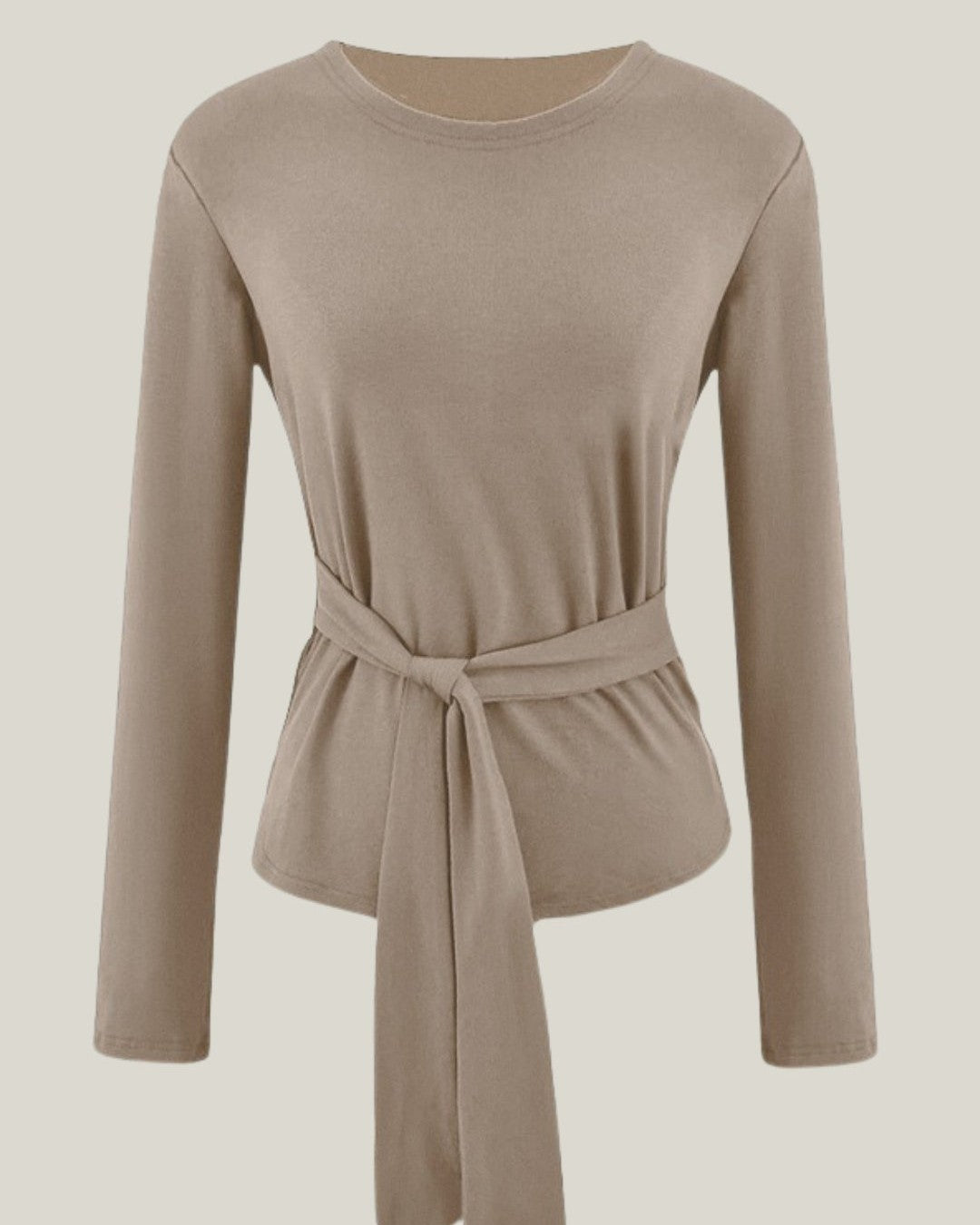 Aurazio Top Manica Lunga con Nodo Vita per Donna