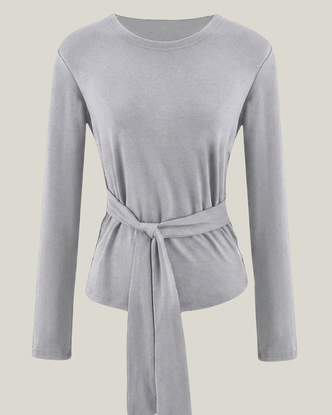 Aurazio Top Manica Lunga con Nodo Vita per Donna