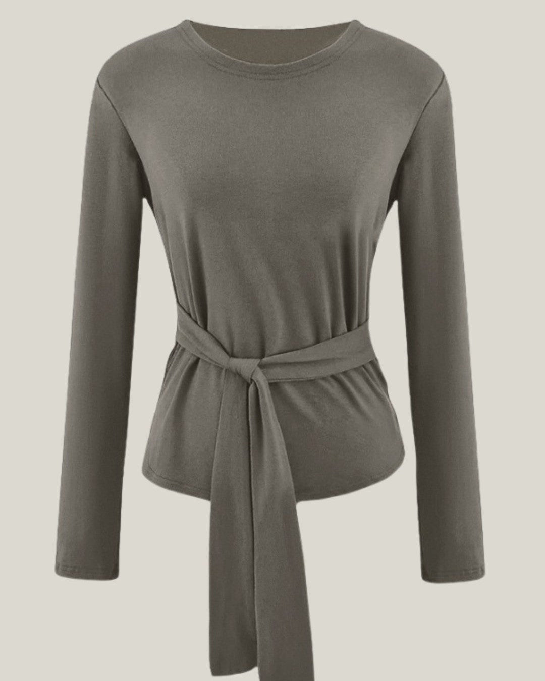 Aurazio Top Manica Lunga con Nodo Vita per Donna