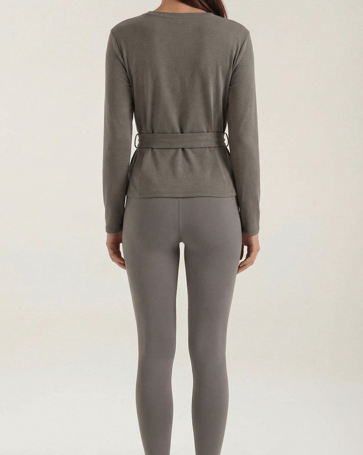 Aurazio Top Manica Lunga con Nodo Vita per Donna