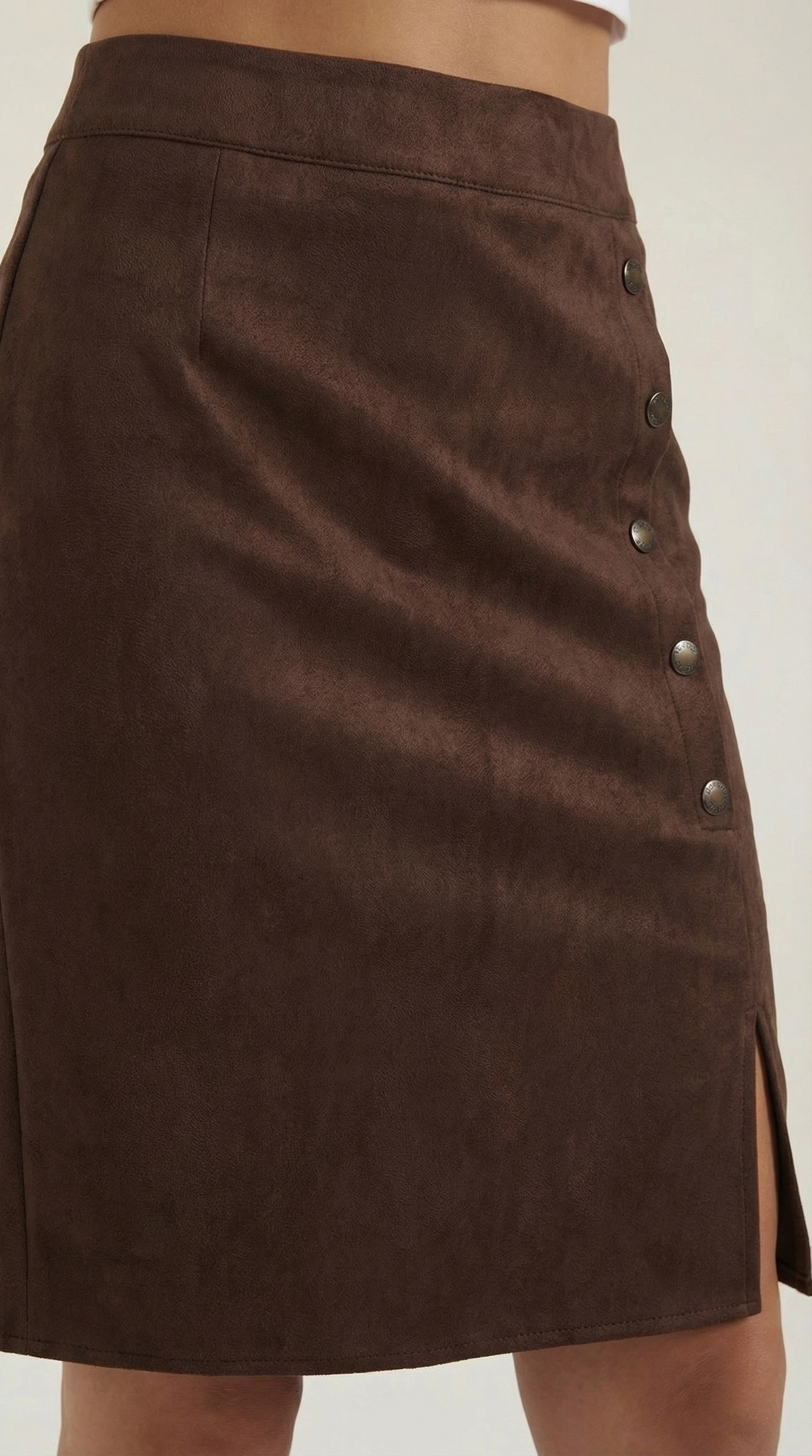 Minigonna Donna con Bottoni Sartoriale Contemporanea