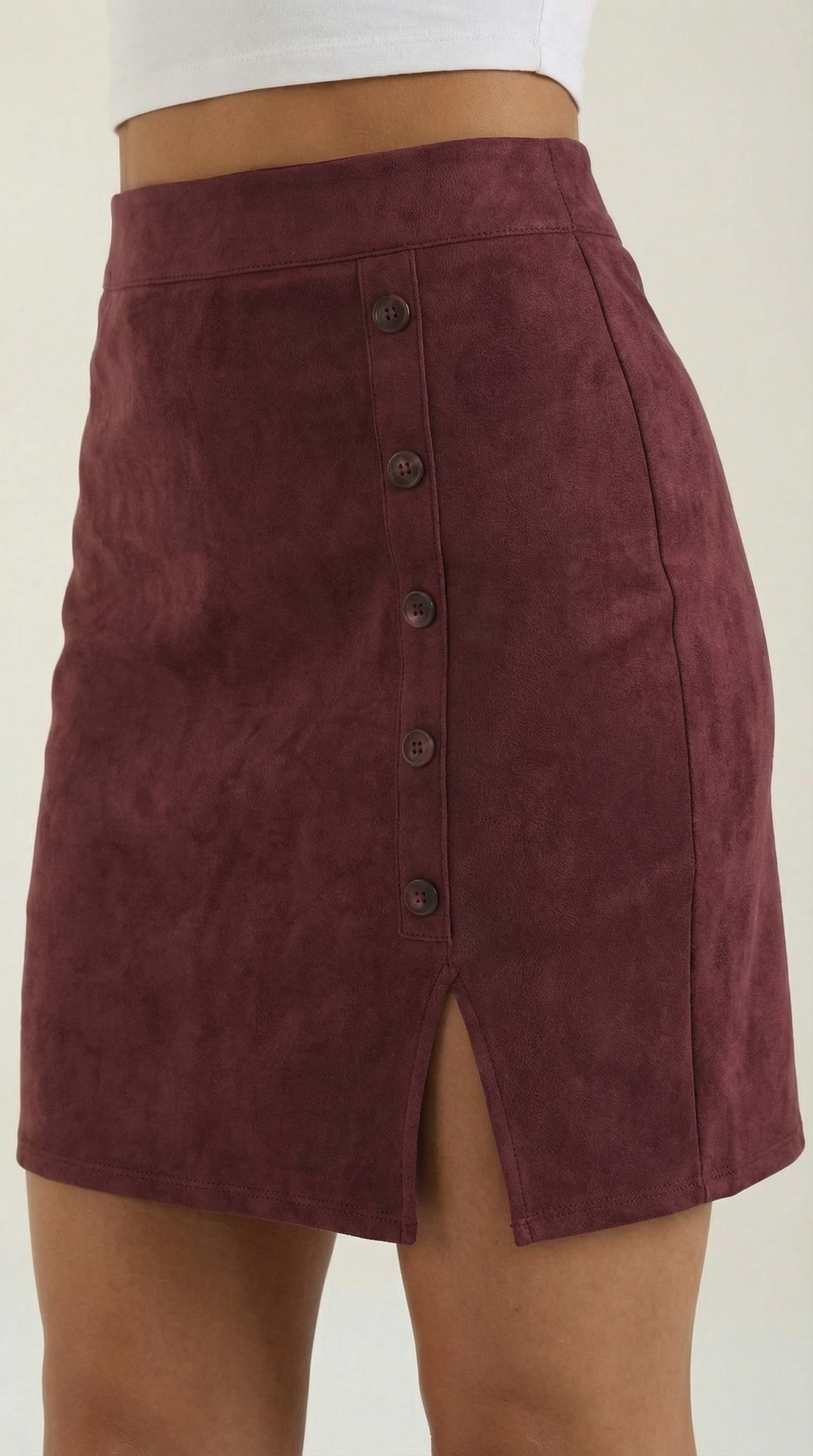 Minigonna Donna con Bottoni Sartoriale Contemporanea