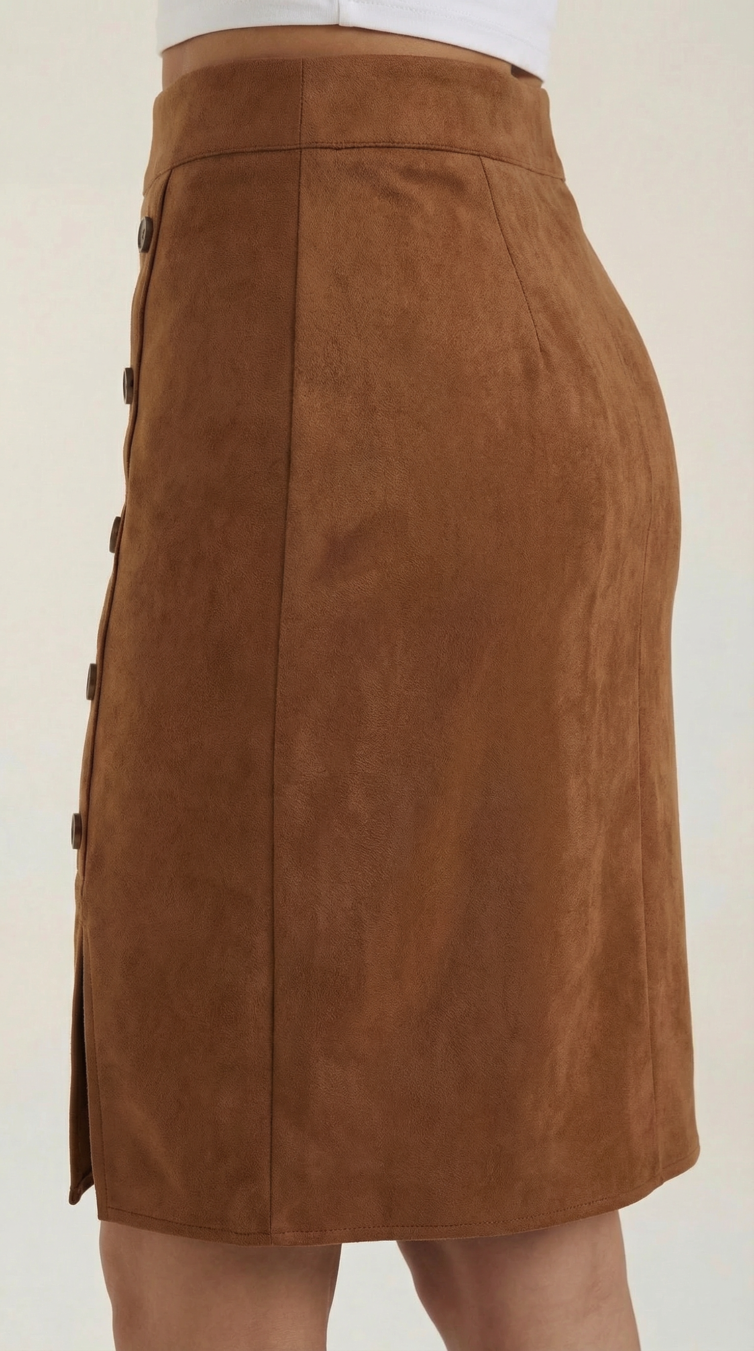 Minigonna Donna con Bottoni Sartoriale Contemporanea