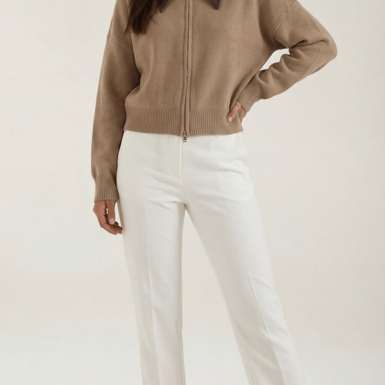 Aurazio Cardigan corto con colletto da Donna