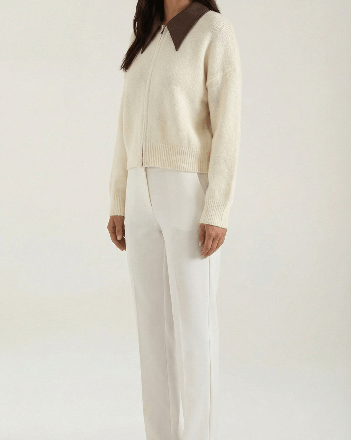 Aurazio Cardigan corto con colletto da Donna