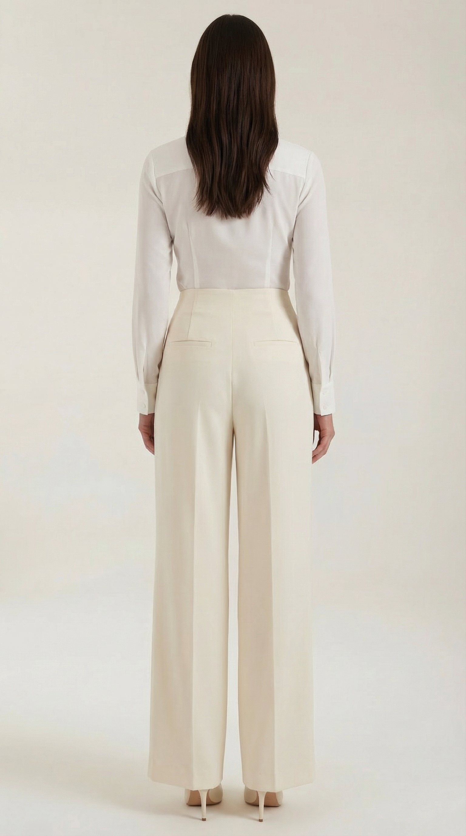 Pantaloni Donna Plissettati in Crepe Architettonici Eleganti