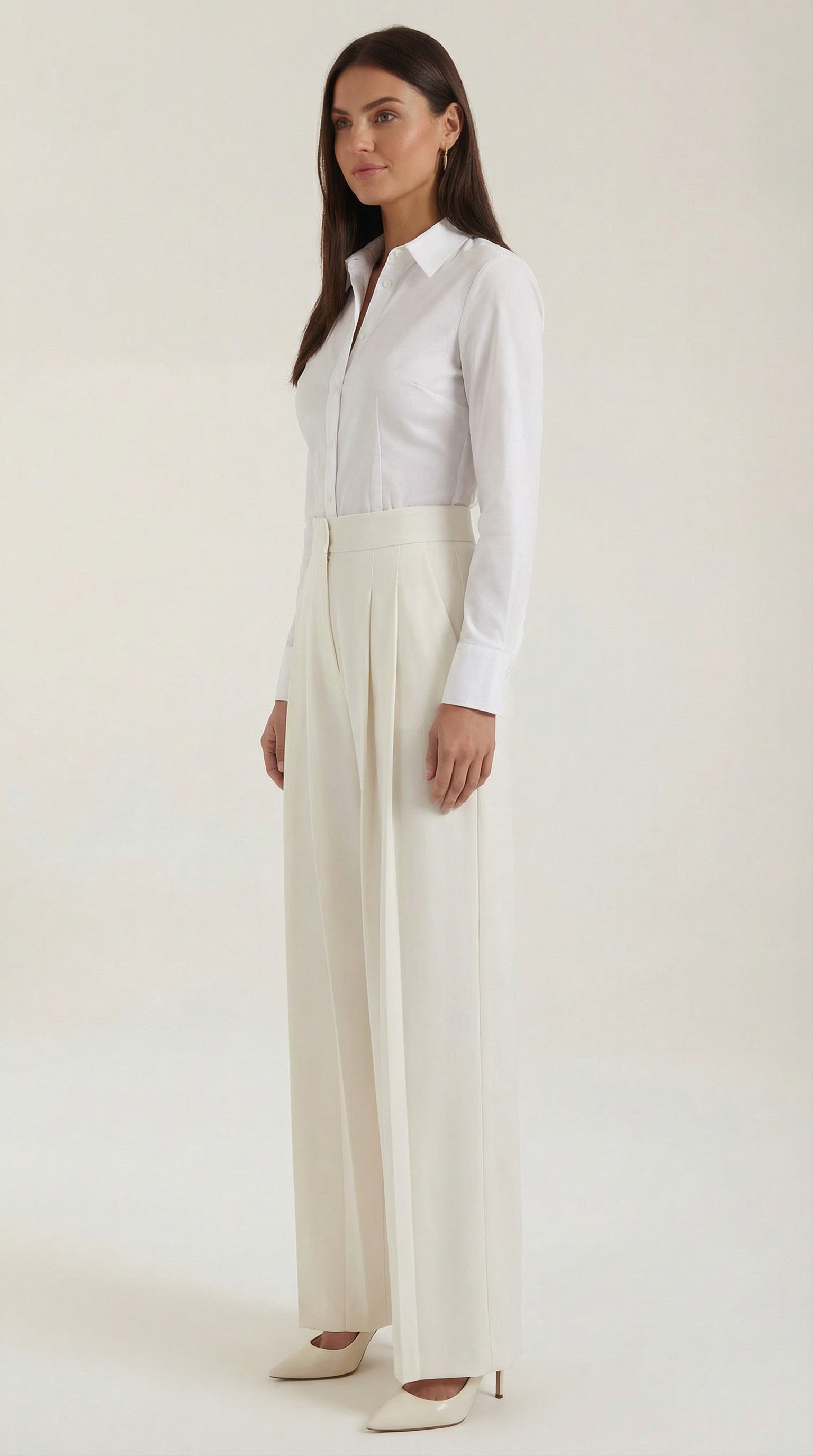 Pantaloni Donna Plissettati in Crepe Architettonici Eleganti