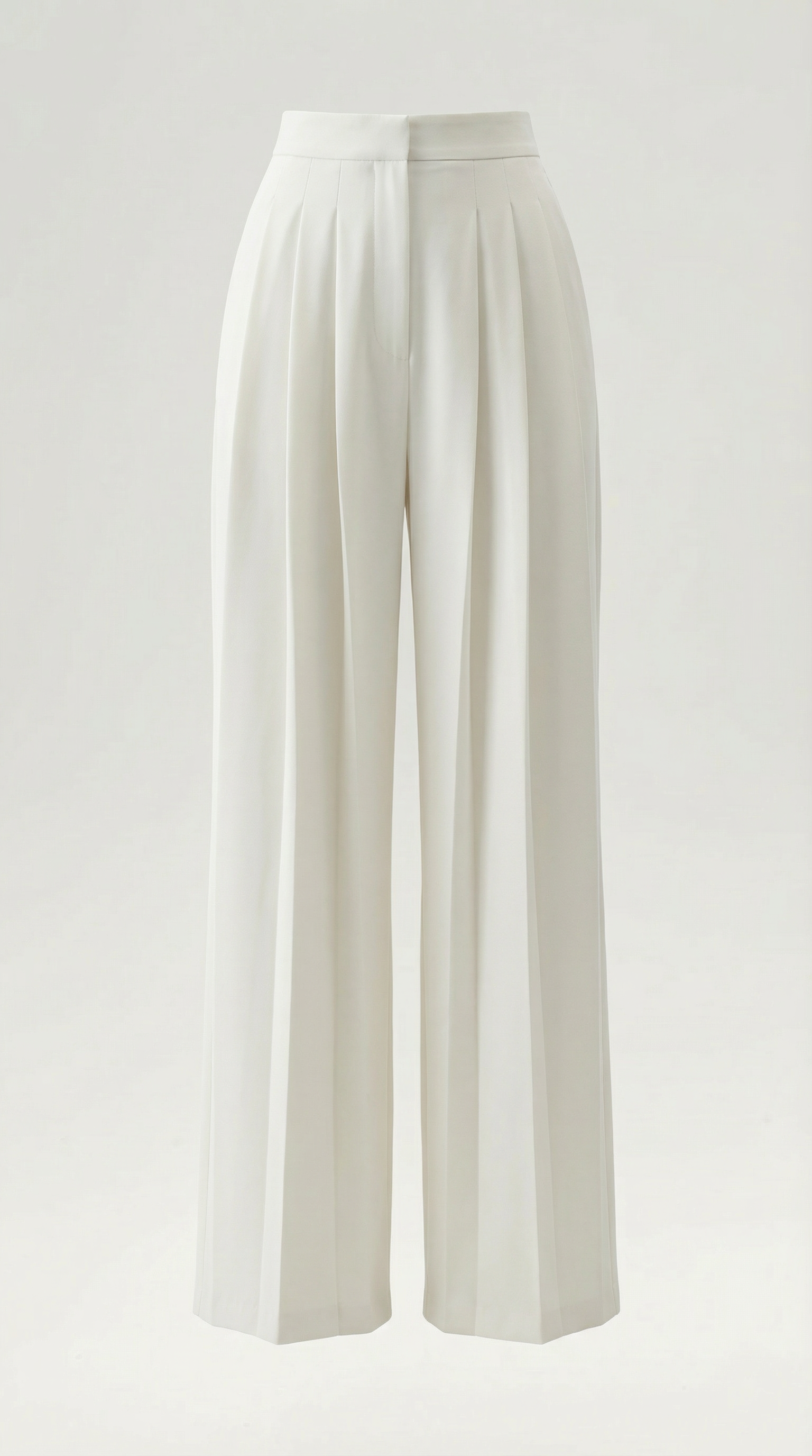 Pantaloni Donna Plissettati in Crepe Architettonici Eleganti