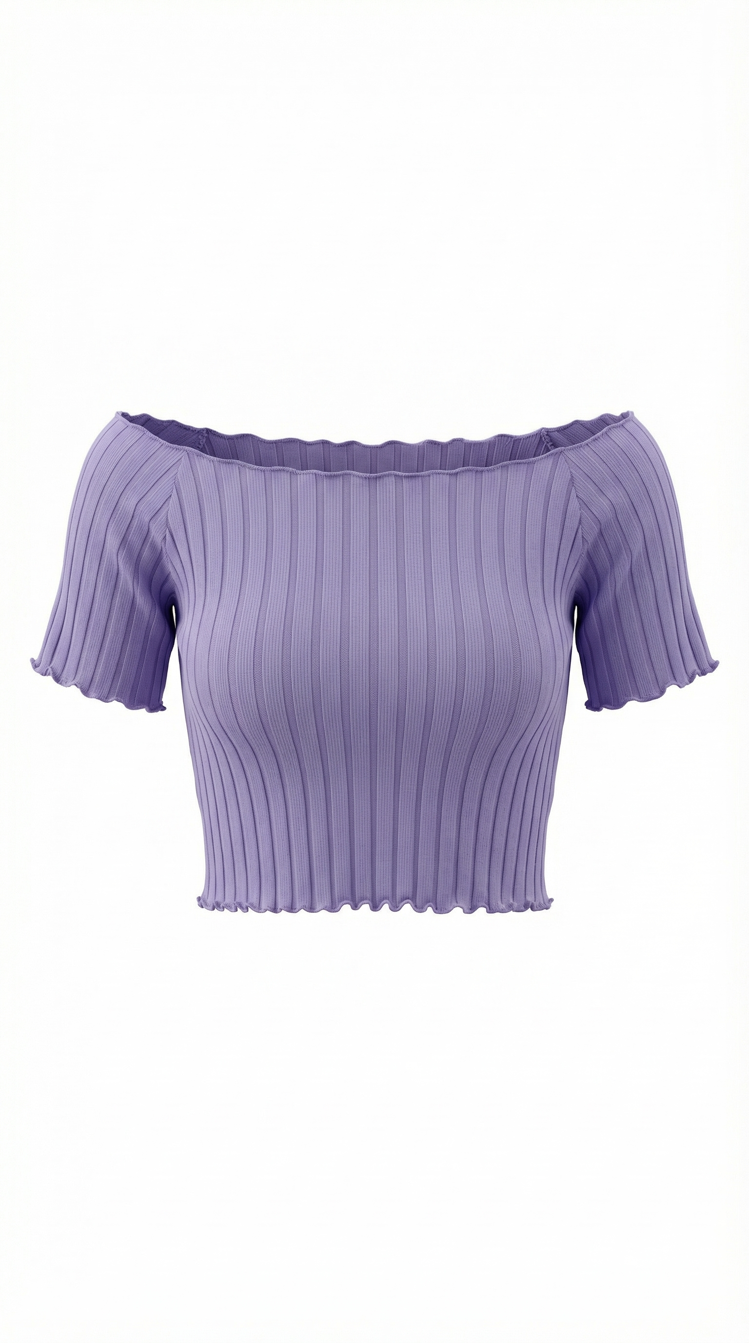 Top Corto Donna a Righe Scollo Quadrato Femminile