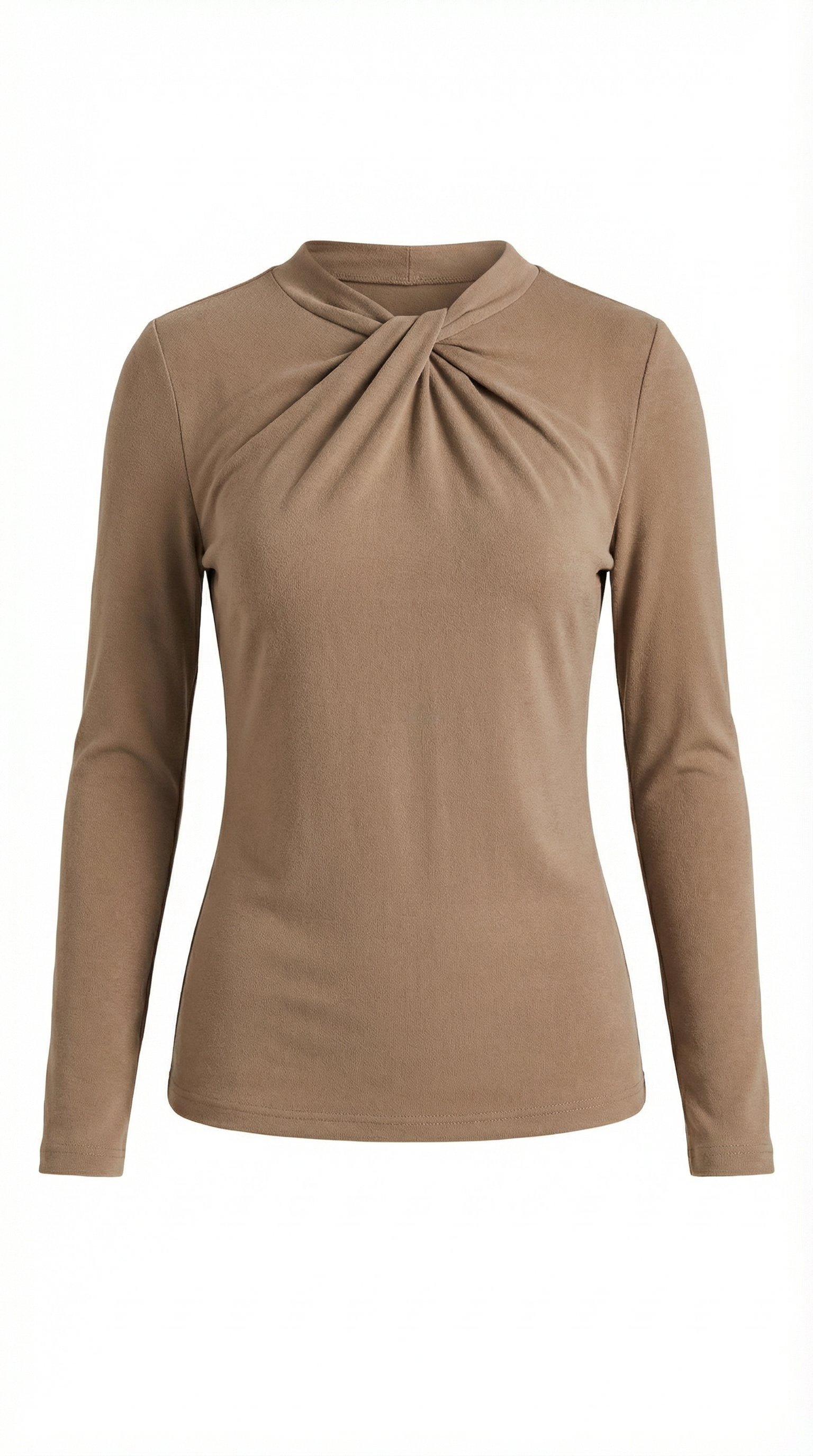 Aurazio Blusa con Nodo al Collo Alto da Donna