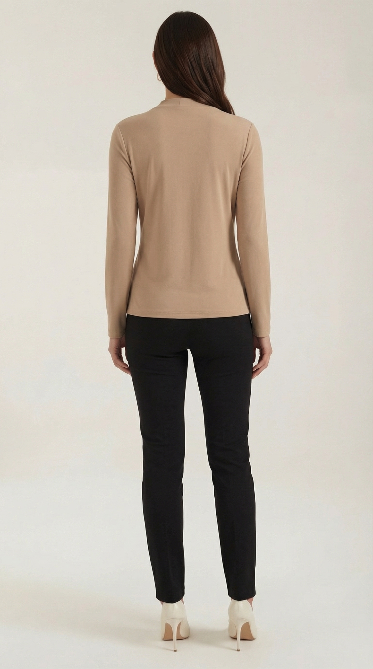 Aurazio Blusa con Nodo al Collo Alto da Donna