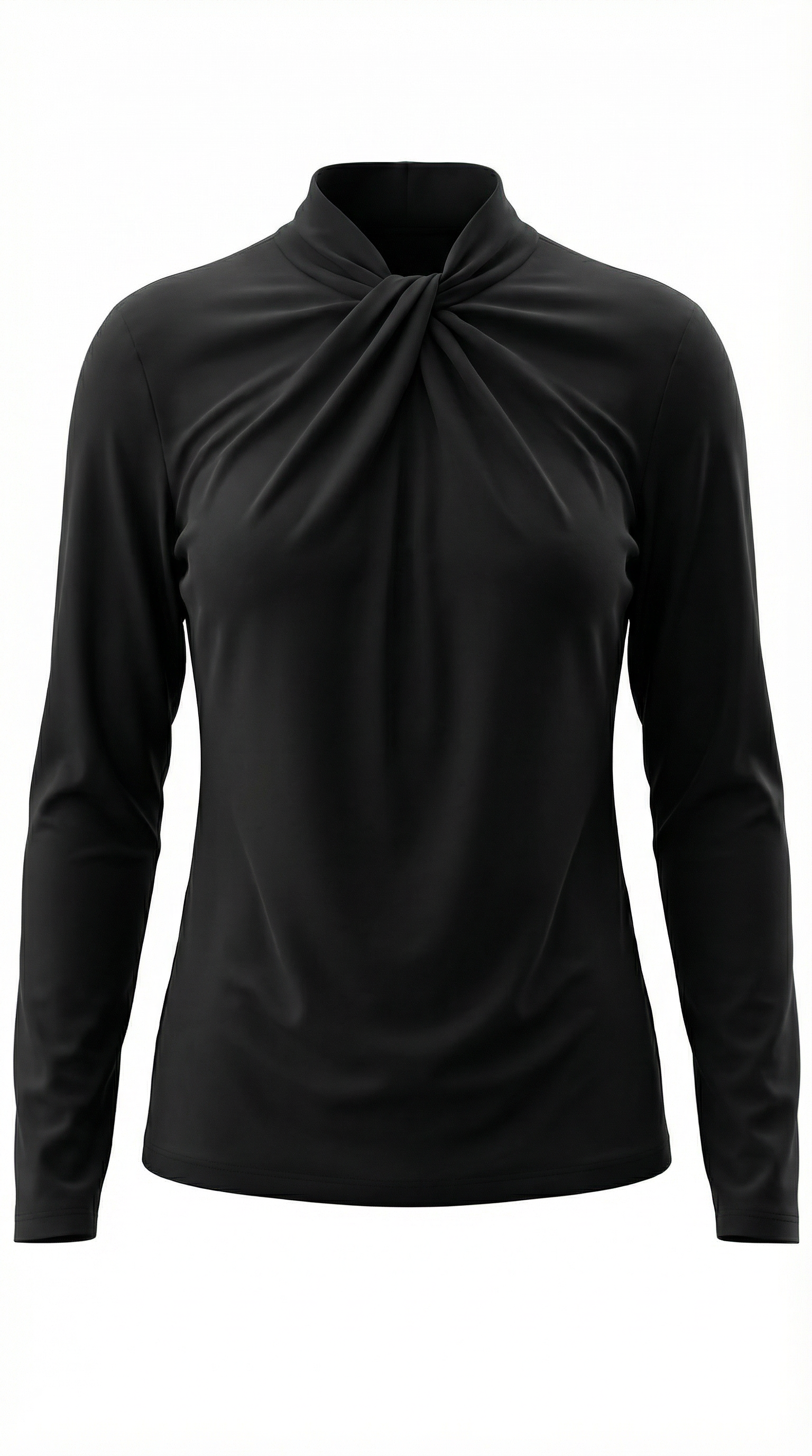 Aurazio Blusa con Nodo al Collo Alto da Donna