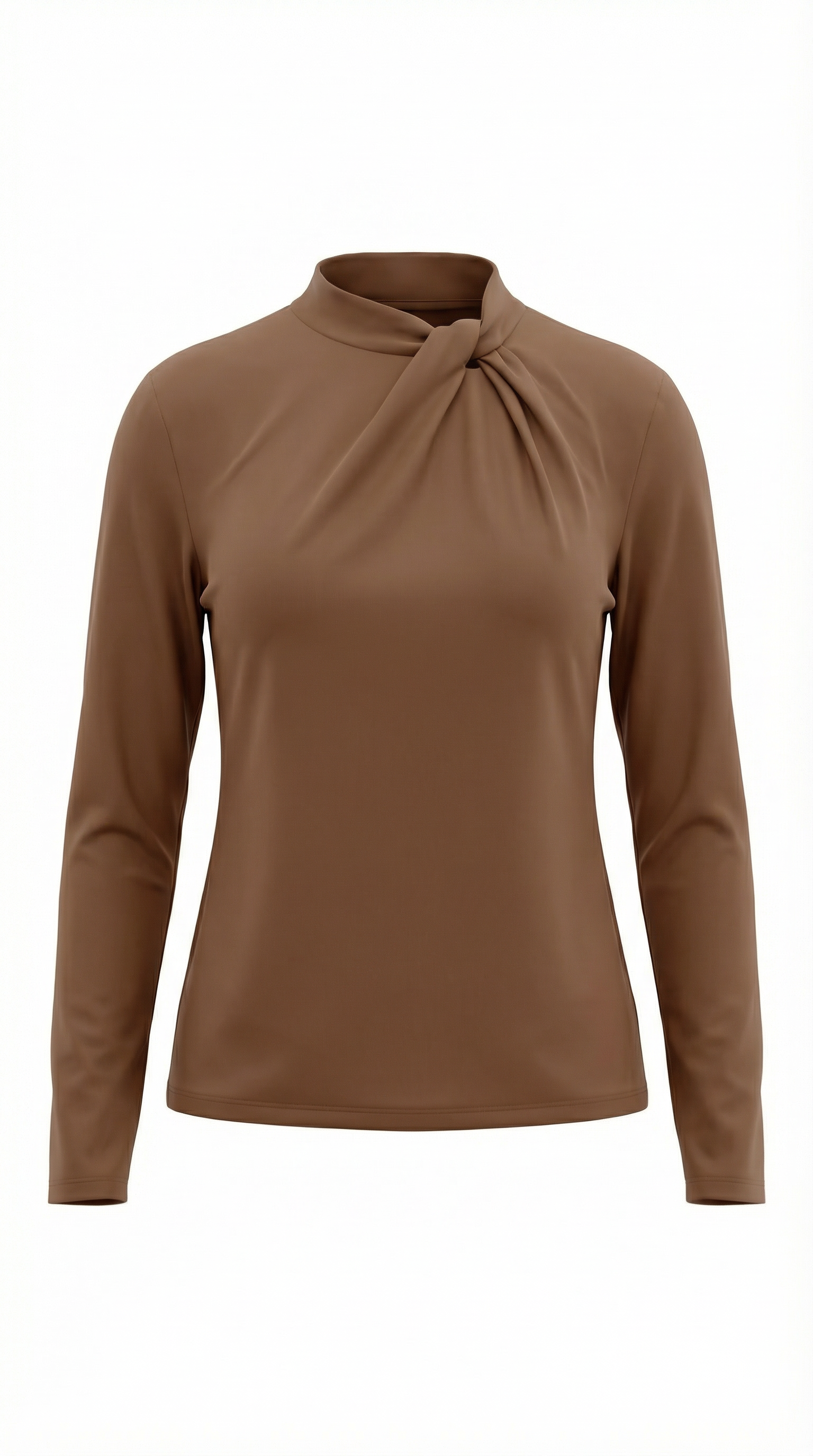 Aurazio Blusa con Nodo al Collo Alto da Donna