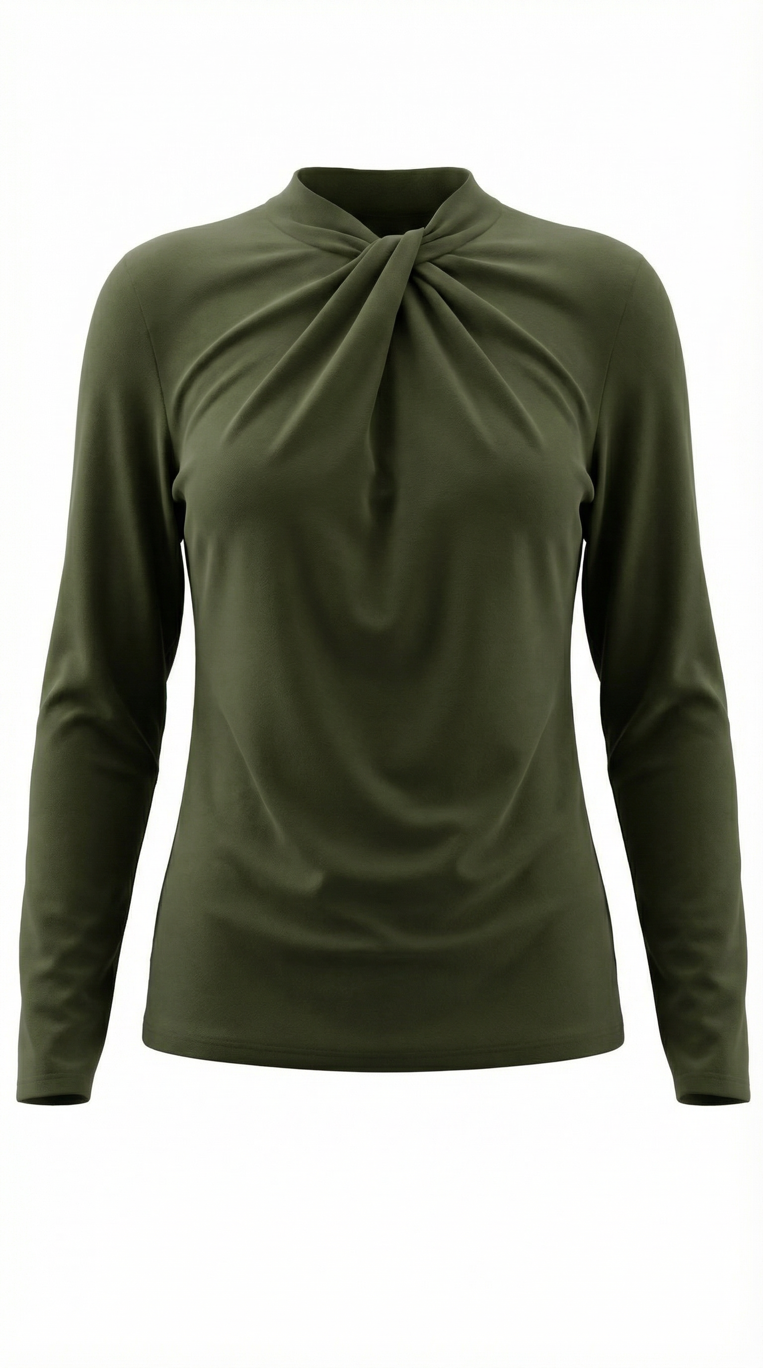 Aurazio Blusa con Nodo al Collo Alto da Donna