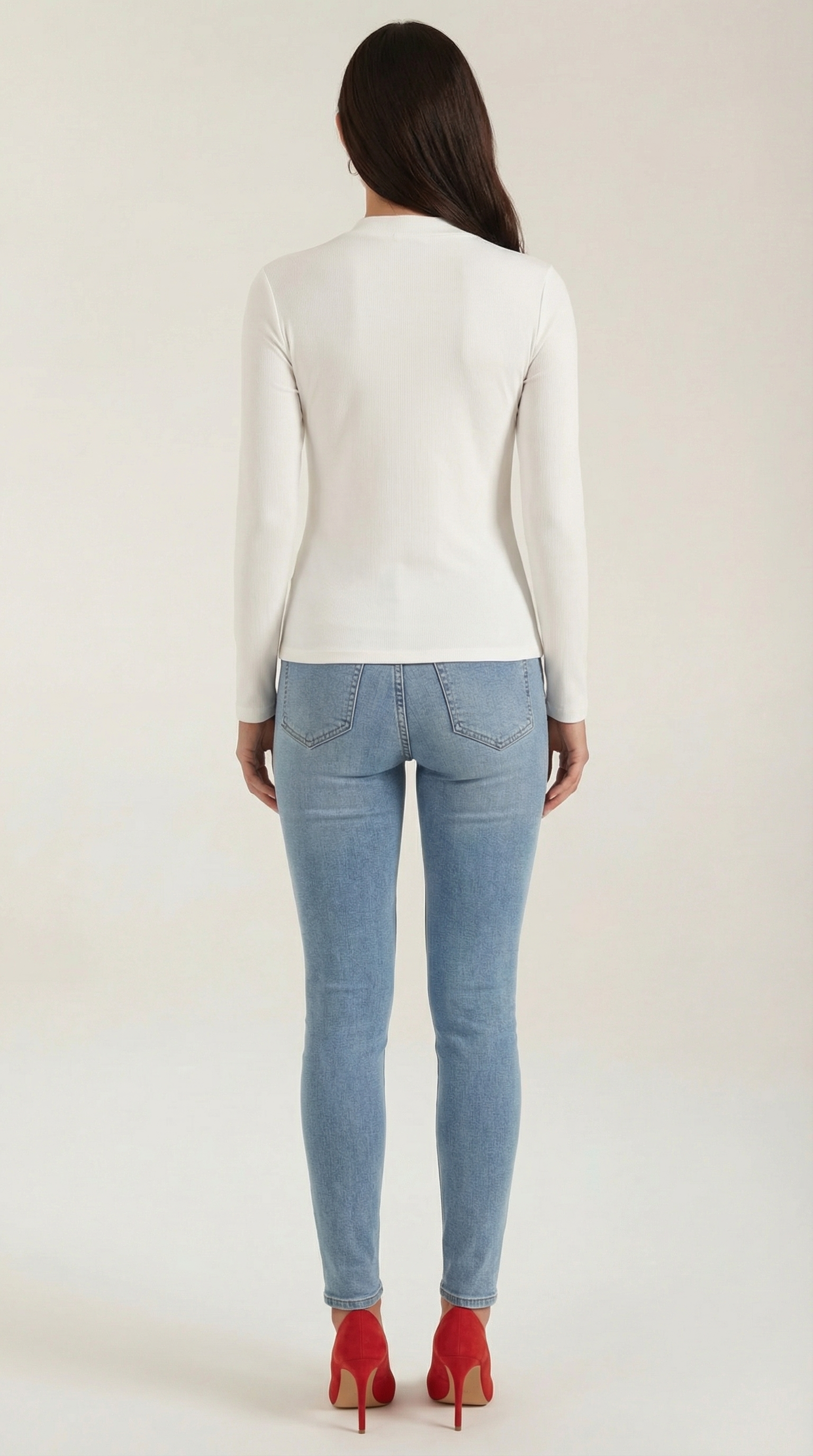 Aurazio Blusa con Nodo al Collo Alto da Donna