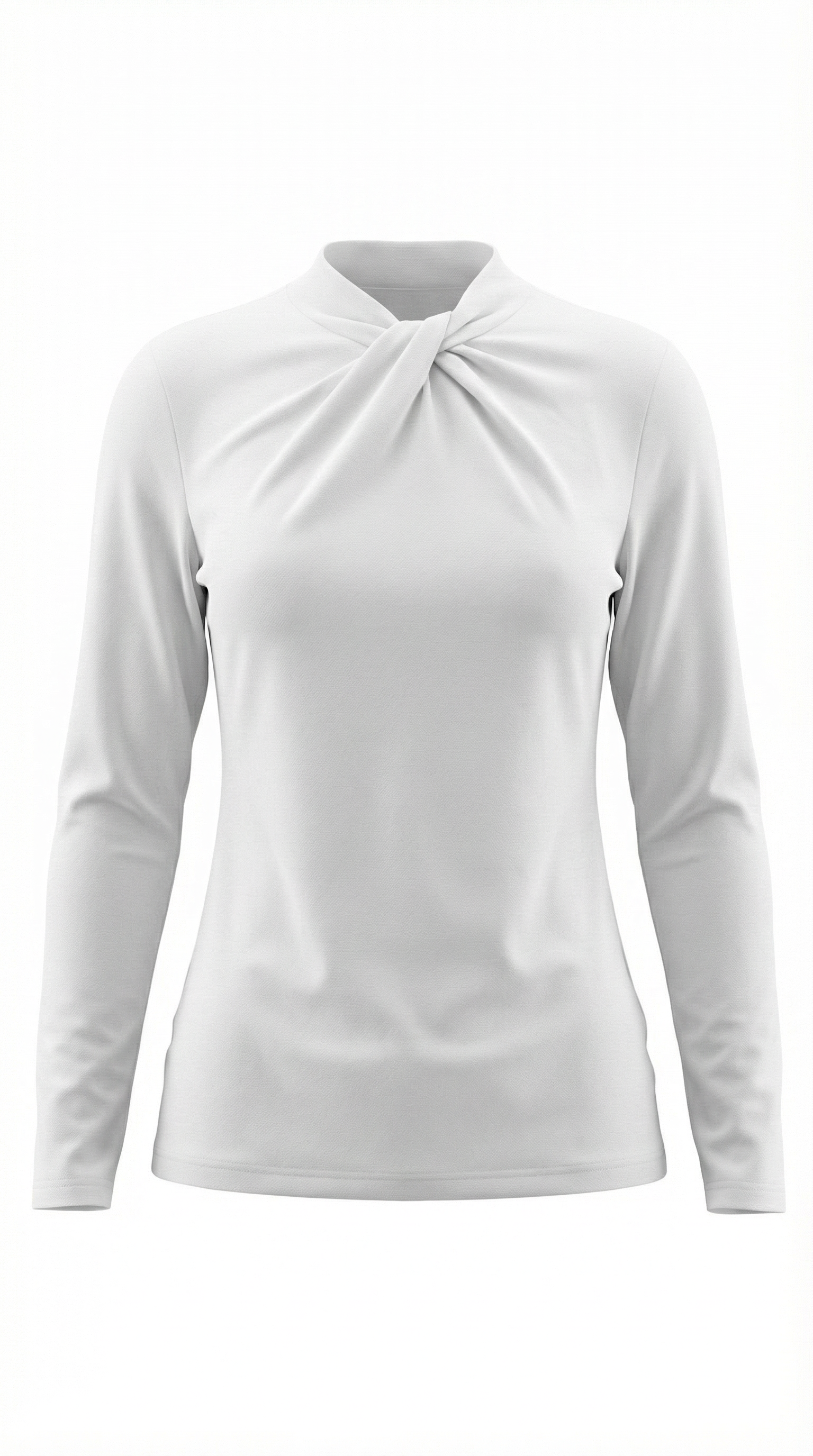 Aurazio Blusa con Nodo al Collo Alto da Donna
