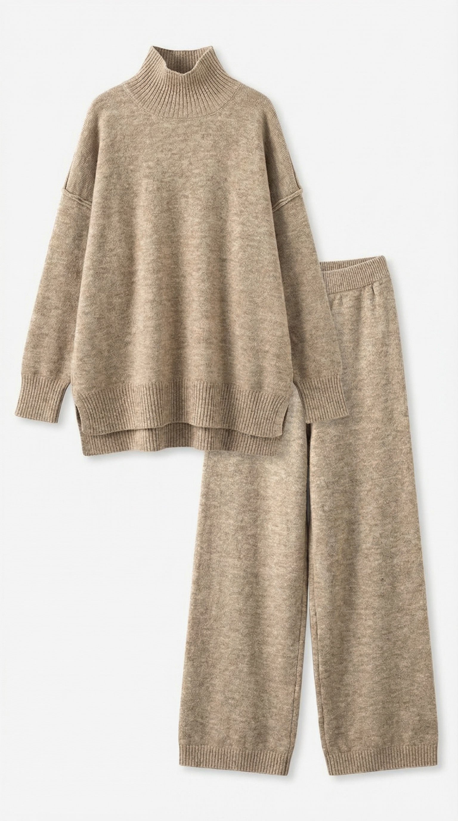 Aurazio Maglione Collo Alto E Pantaloni Per Donna