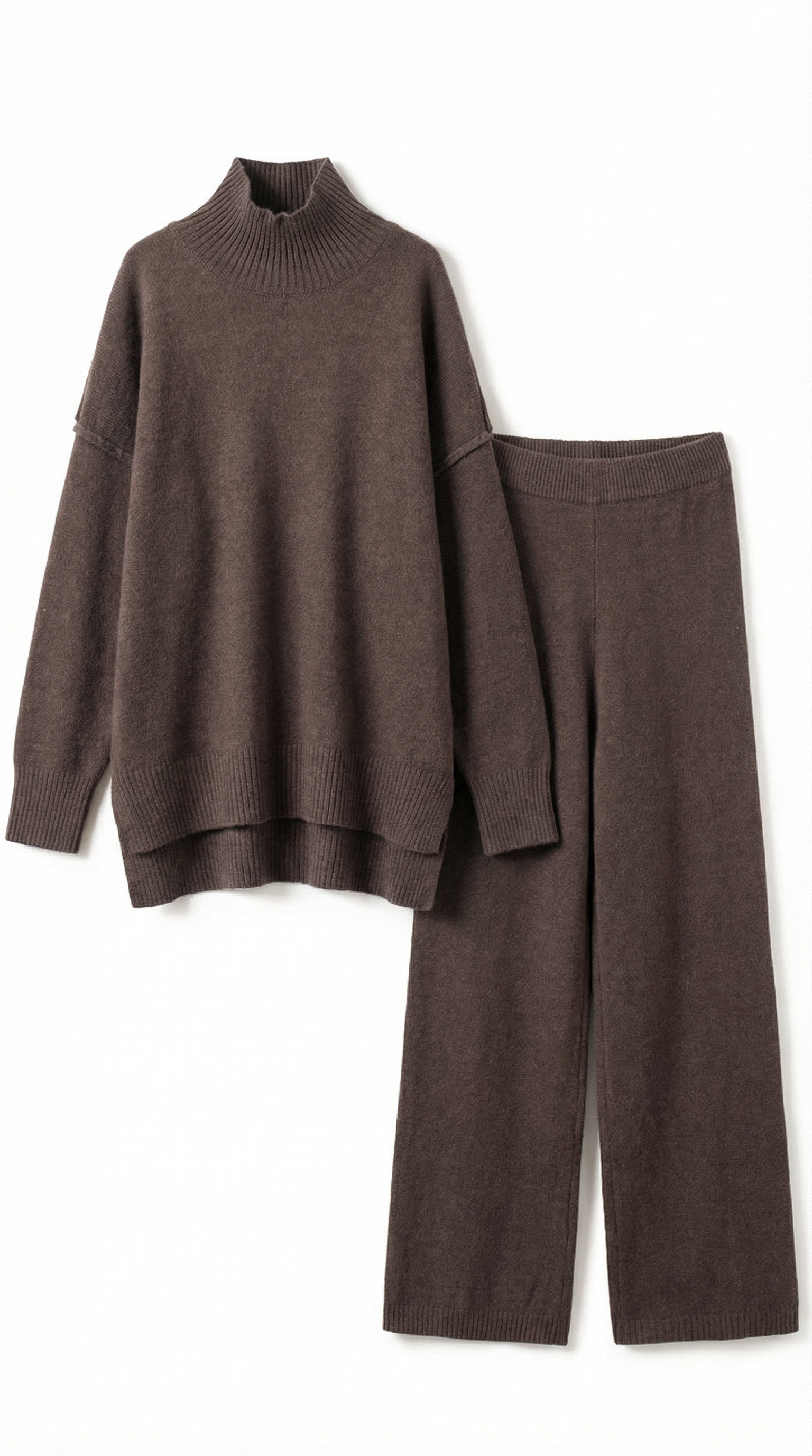 Aurazio Maglione Collo Alto E Pantaloni Per Donna