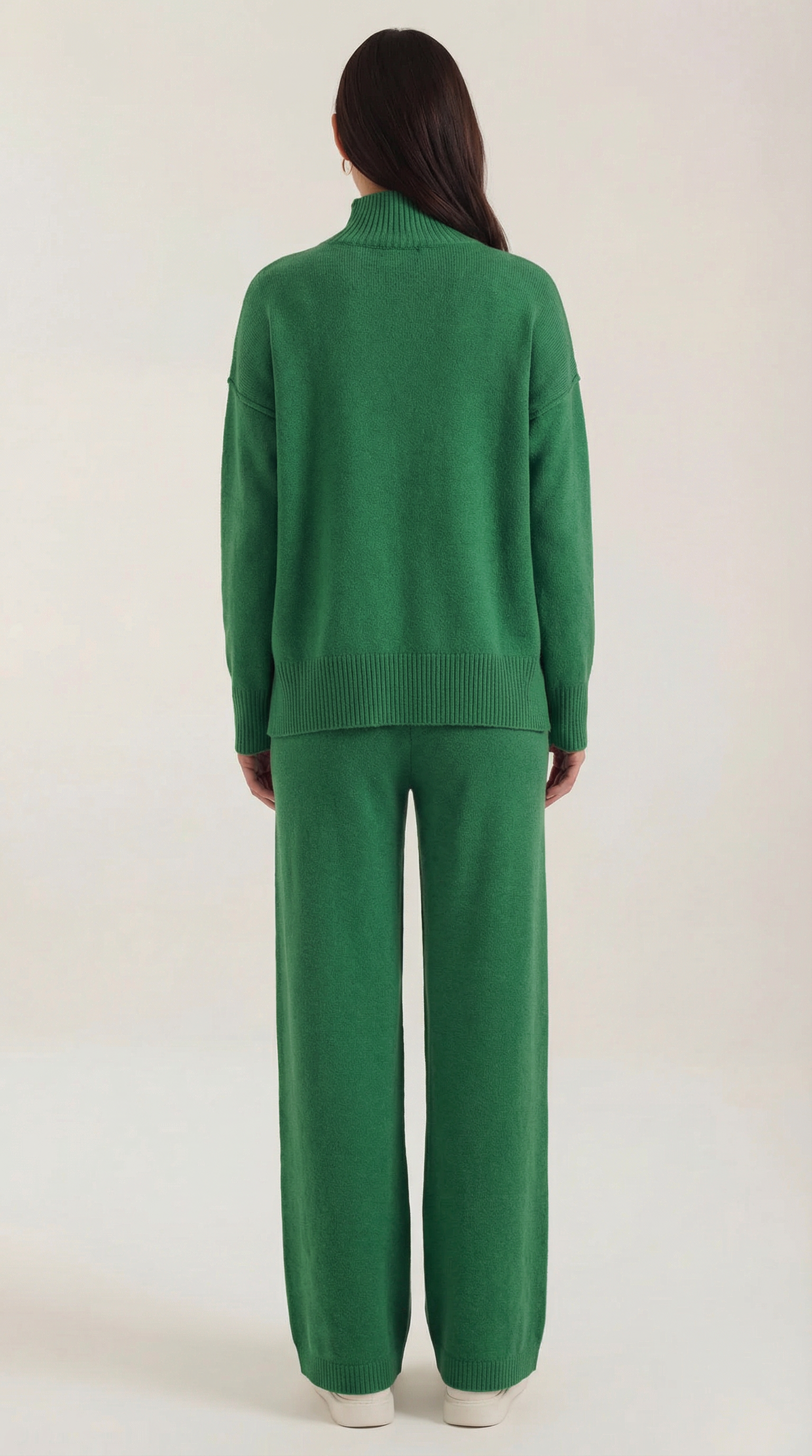 Aurazio Maglione Collo Alto E Pantaloni Per Donna