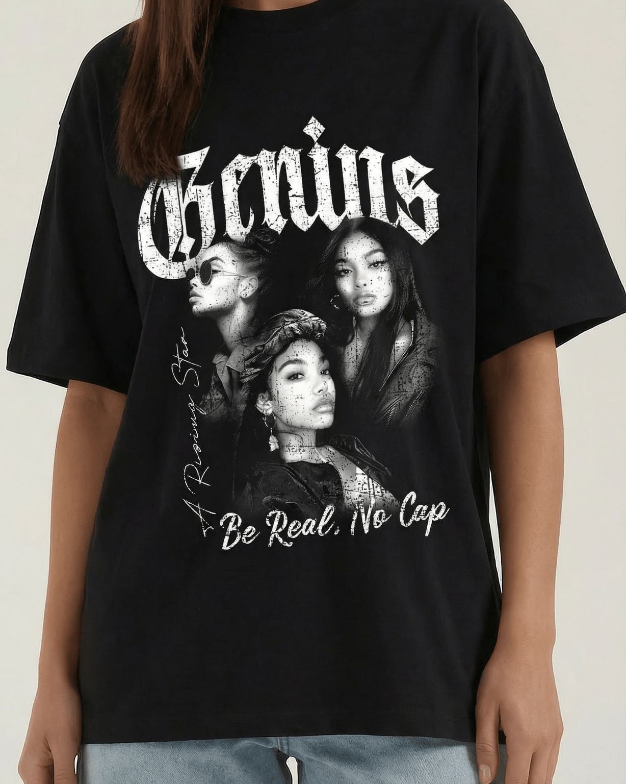 Aurazio Maglietta Grafica Oversize per Tutti