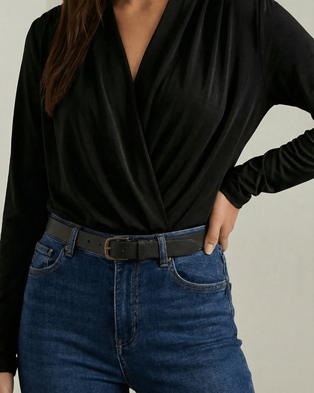 Aurazio Body Scollo a V per Donna