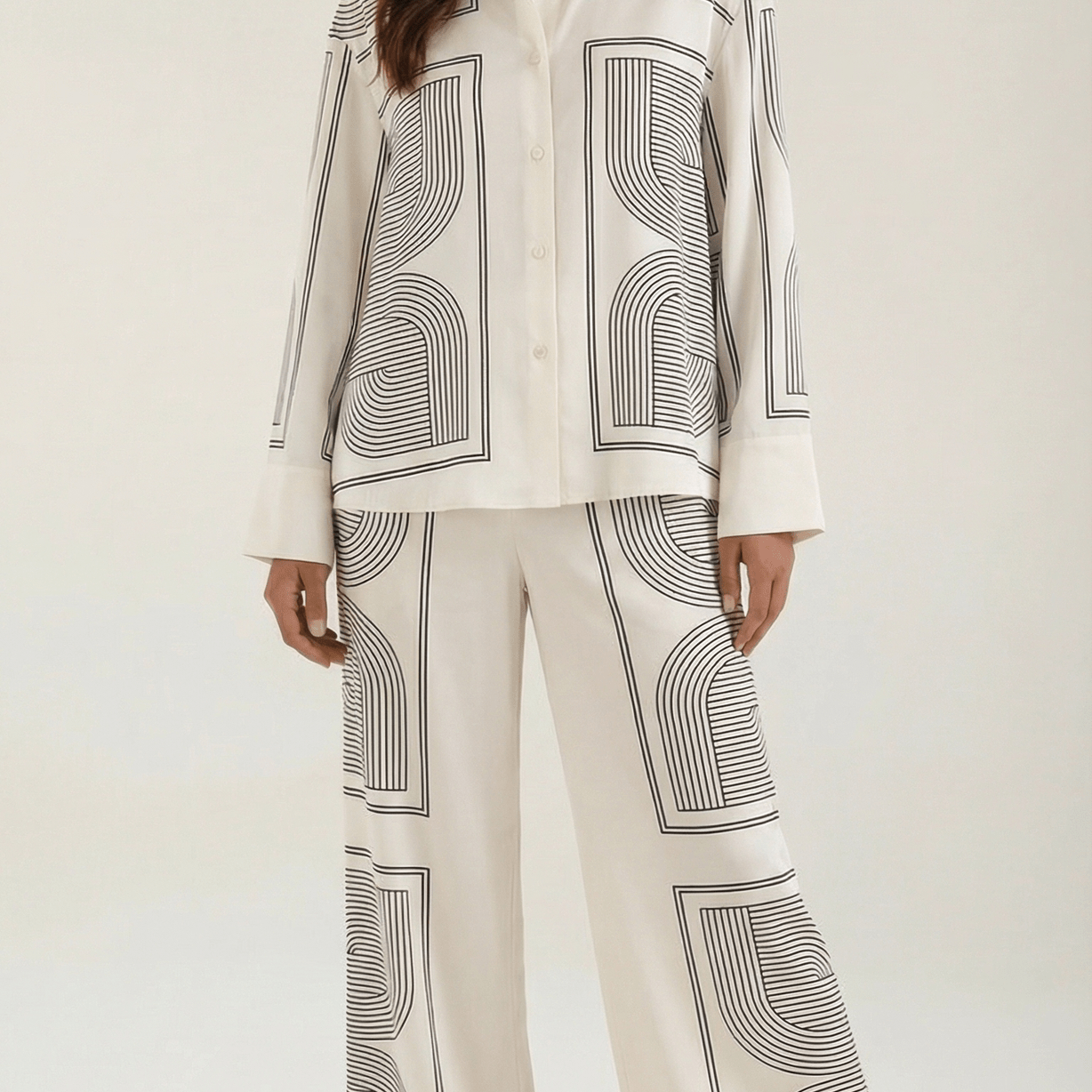 Aurazio Pantaloni a Gamba Larga per Donna