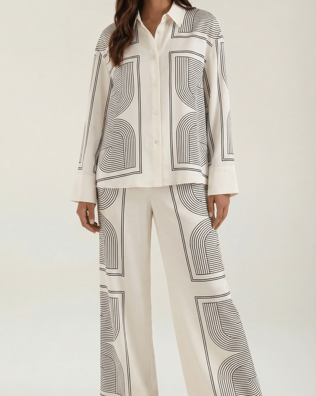 Aurazio Pantaloni a Gamba Larga per Donna