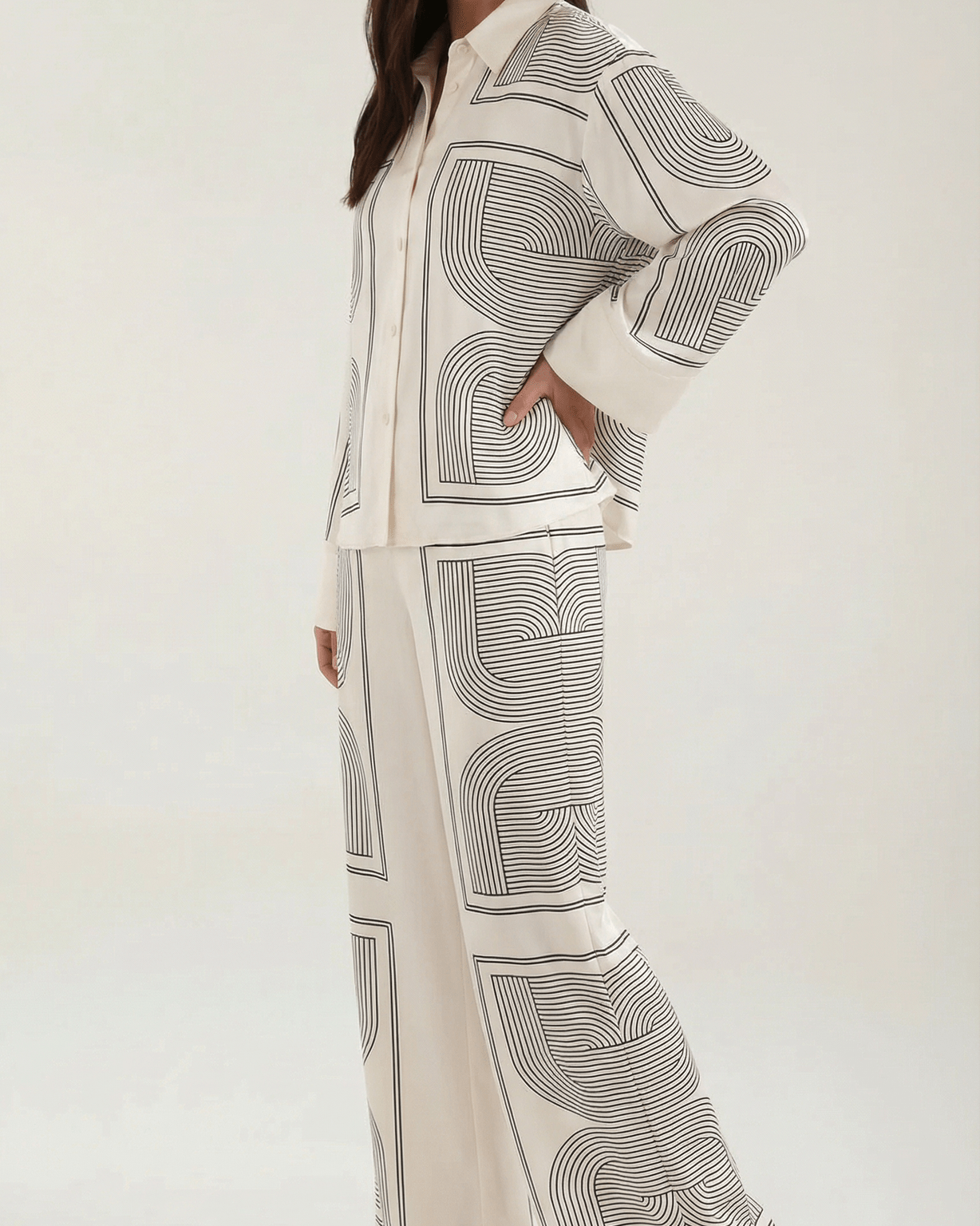 Aurazio Pantaloni a Gamba Larga per Donna