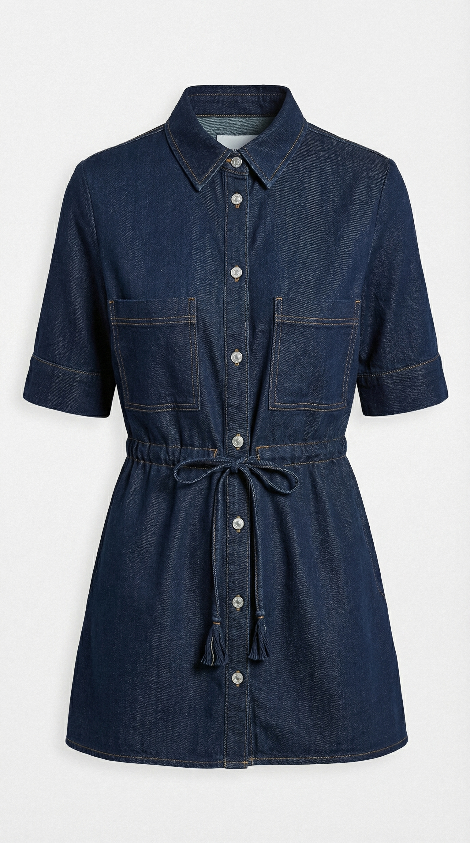 Top Donna Coordinato in Denim Colletto Classico