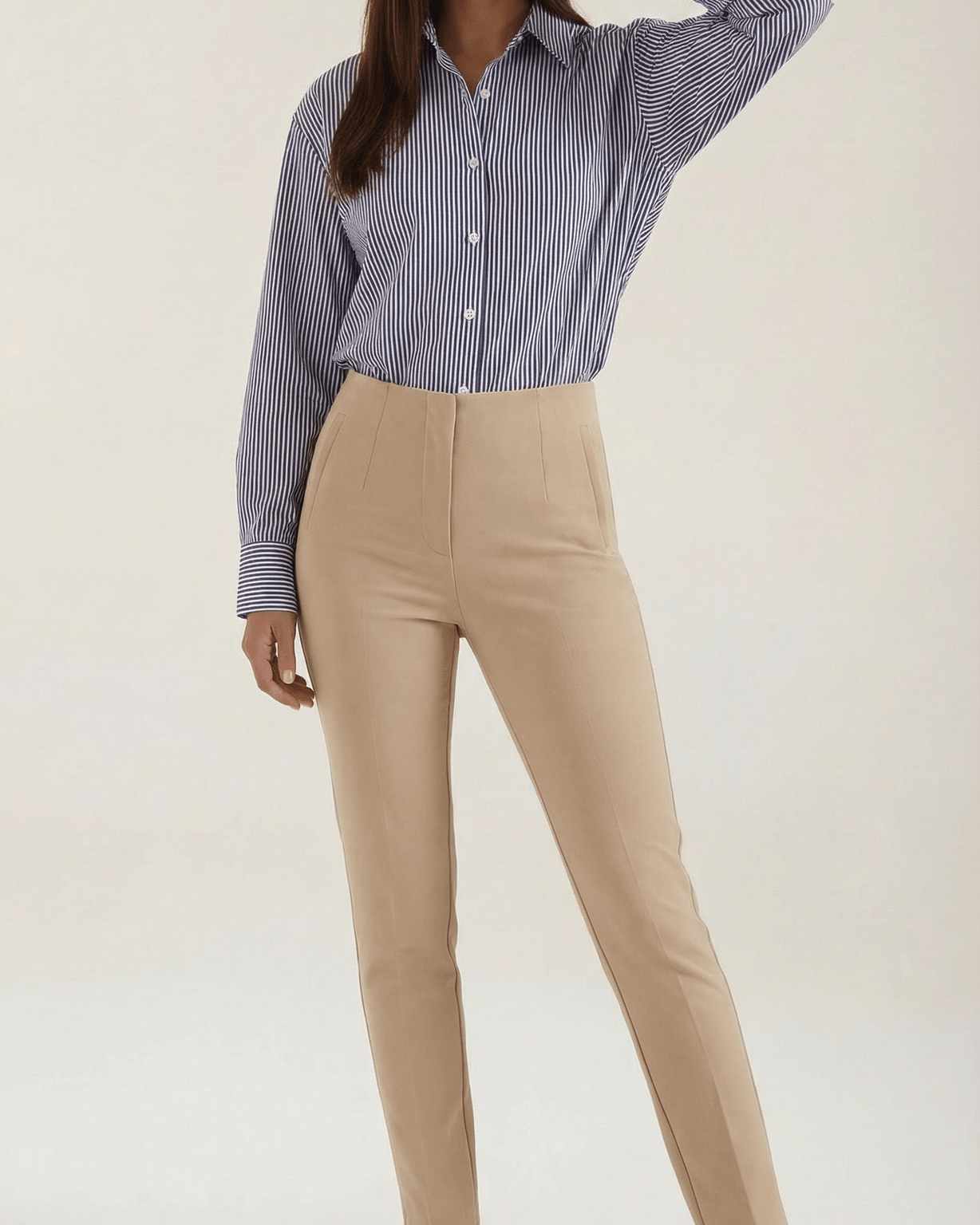 Aurazio Blusa a Righe Maniche Lunghe per Donna