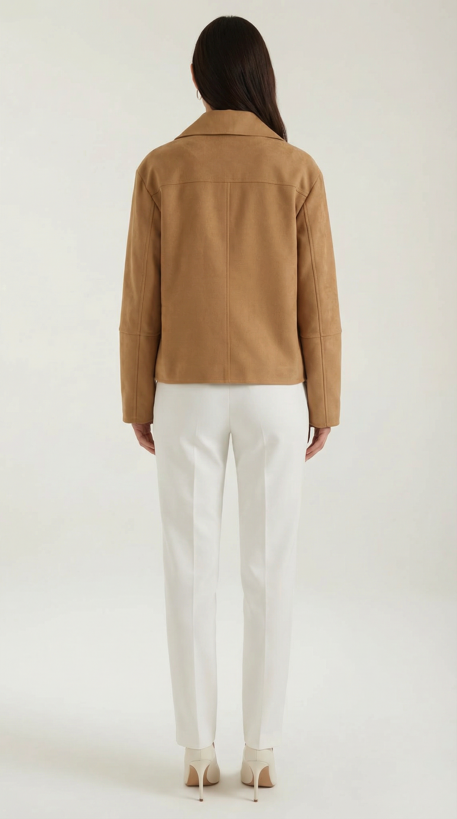 Giacca Donna Bottonata Morbida Cropped Leggera