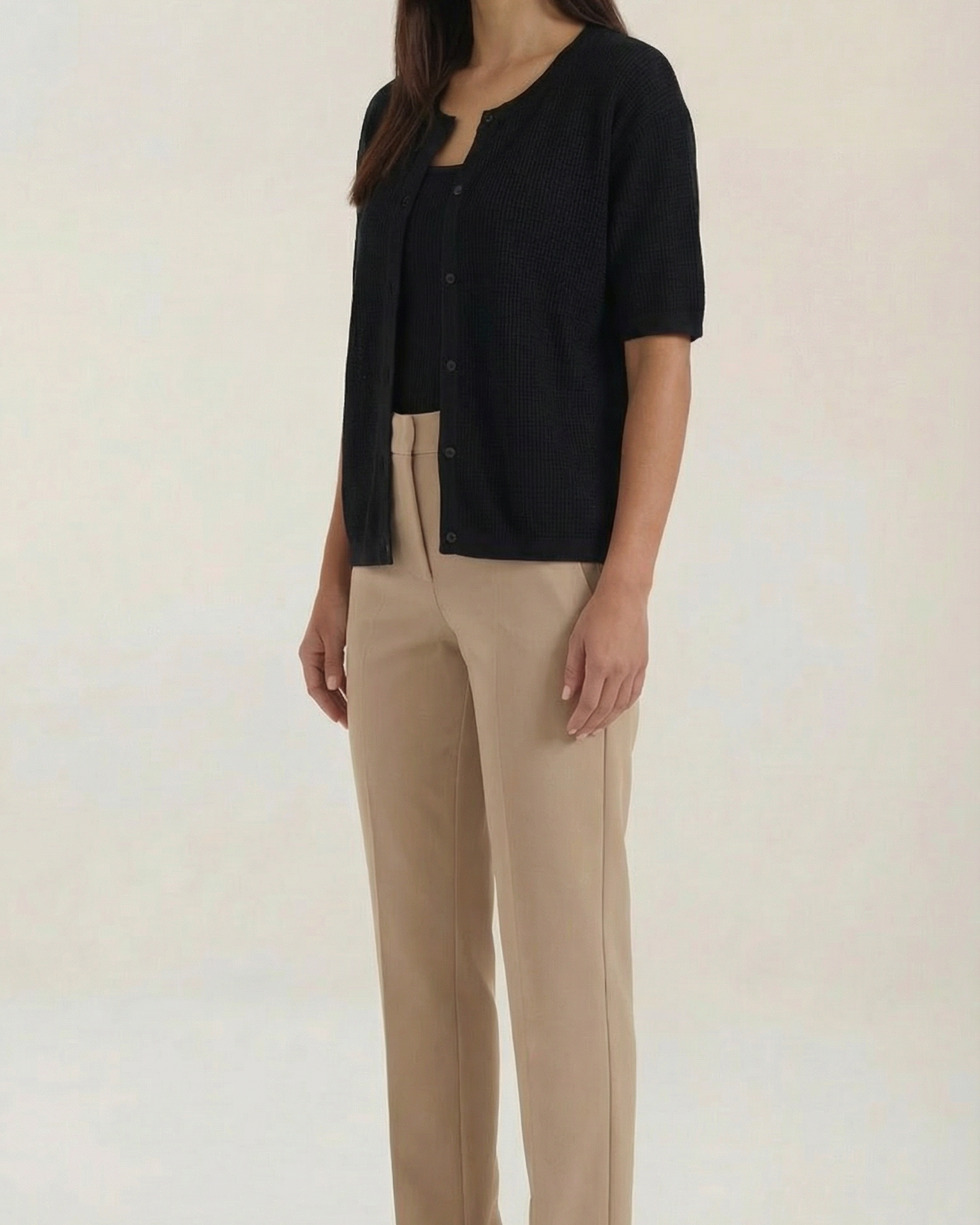 Aurazio Cardigan a Maniche Corte da Donna