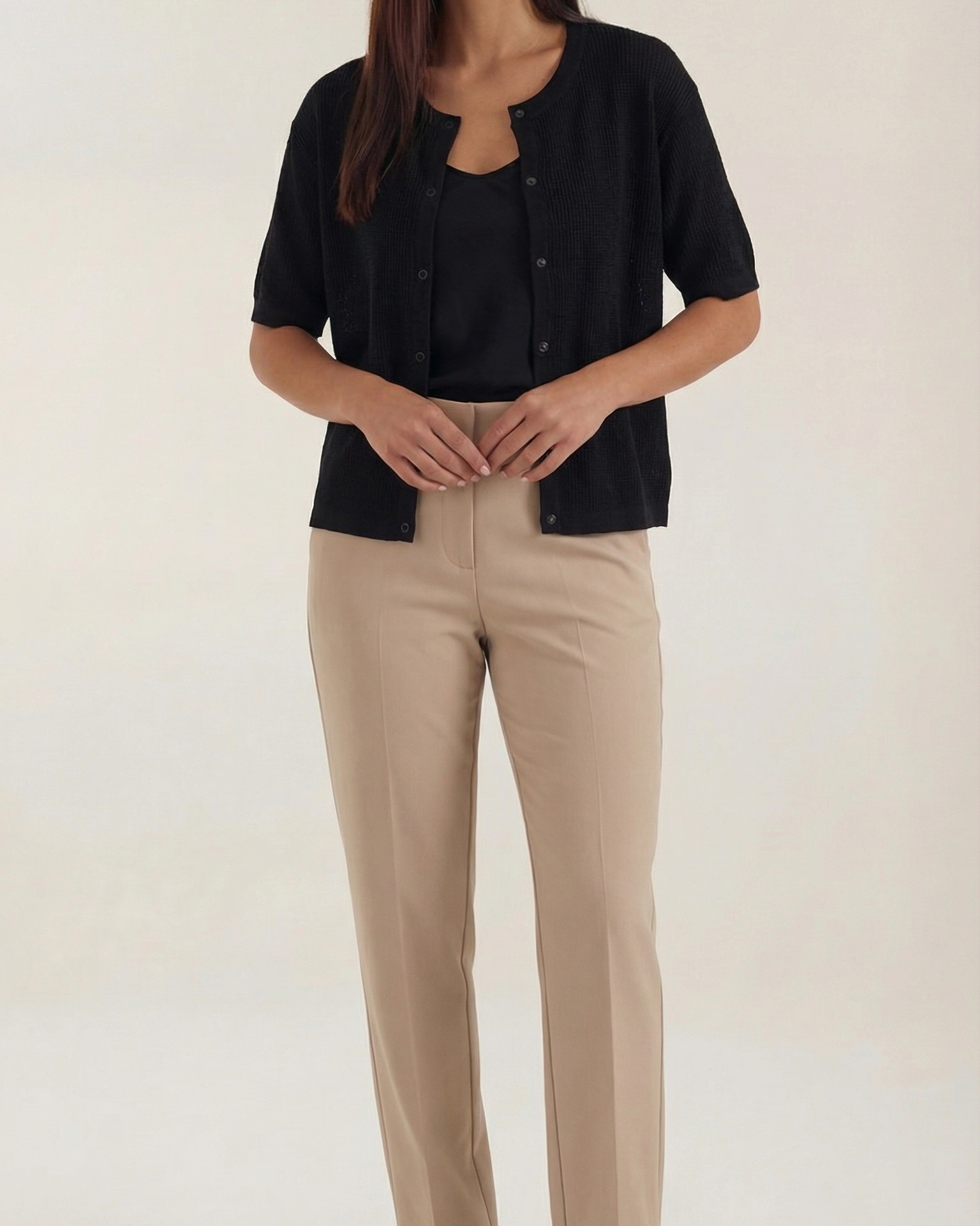 Aurazio Cardigan a Maniche Corte da Donna