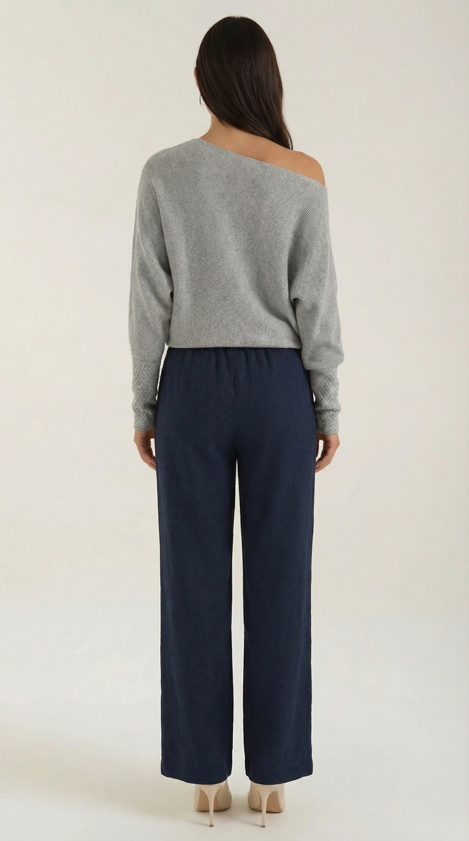 Aurazio Pantaloni Larghi con Coulisse per Donna
