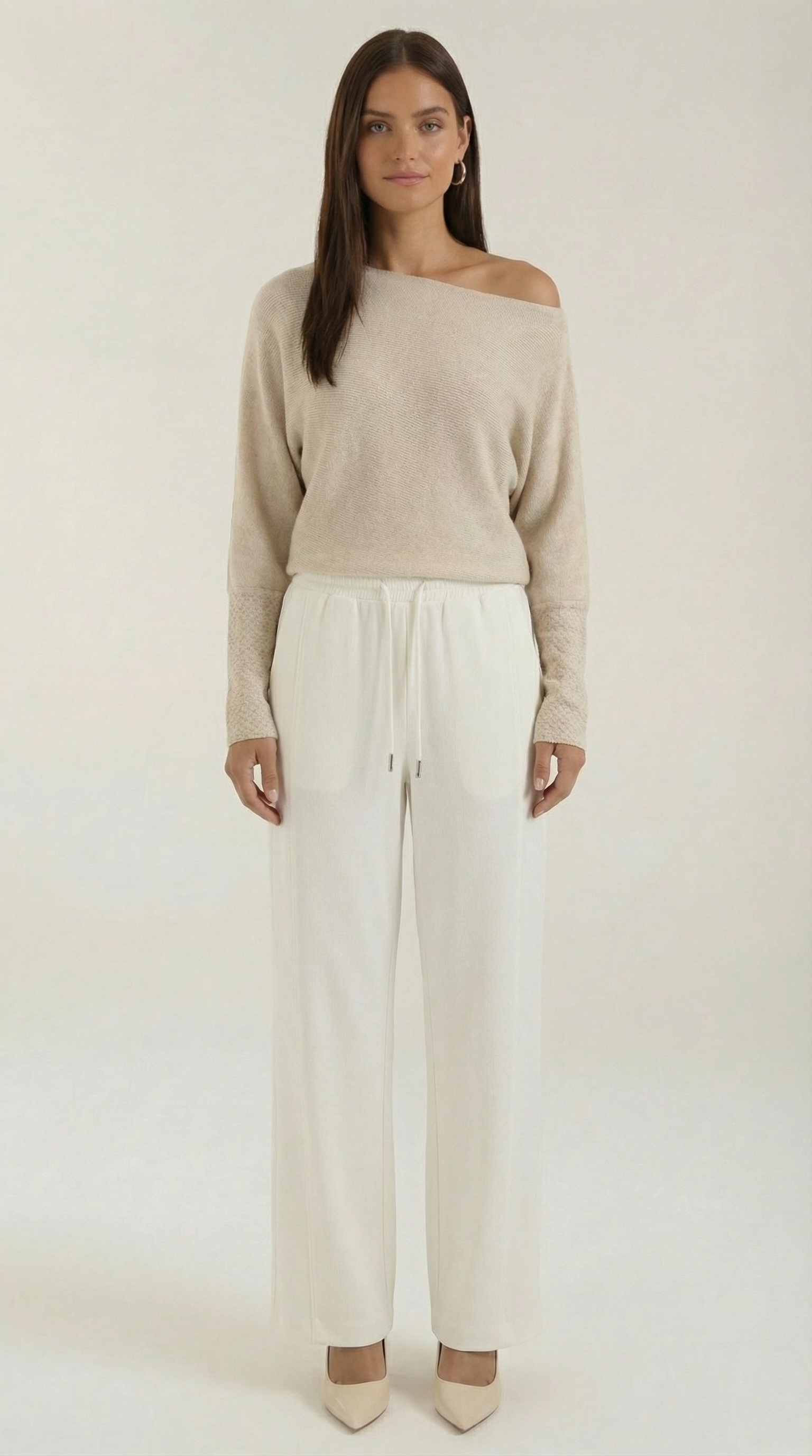 Aurazio Pantaloni Larghi con Coulisse per Donna